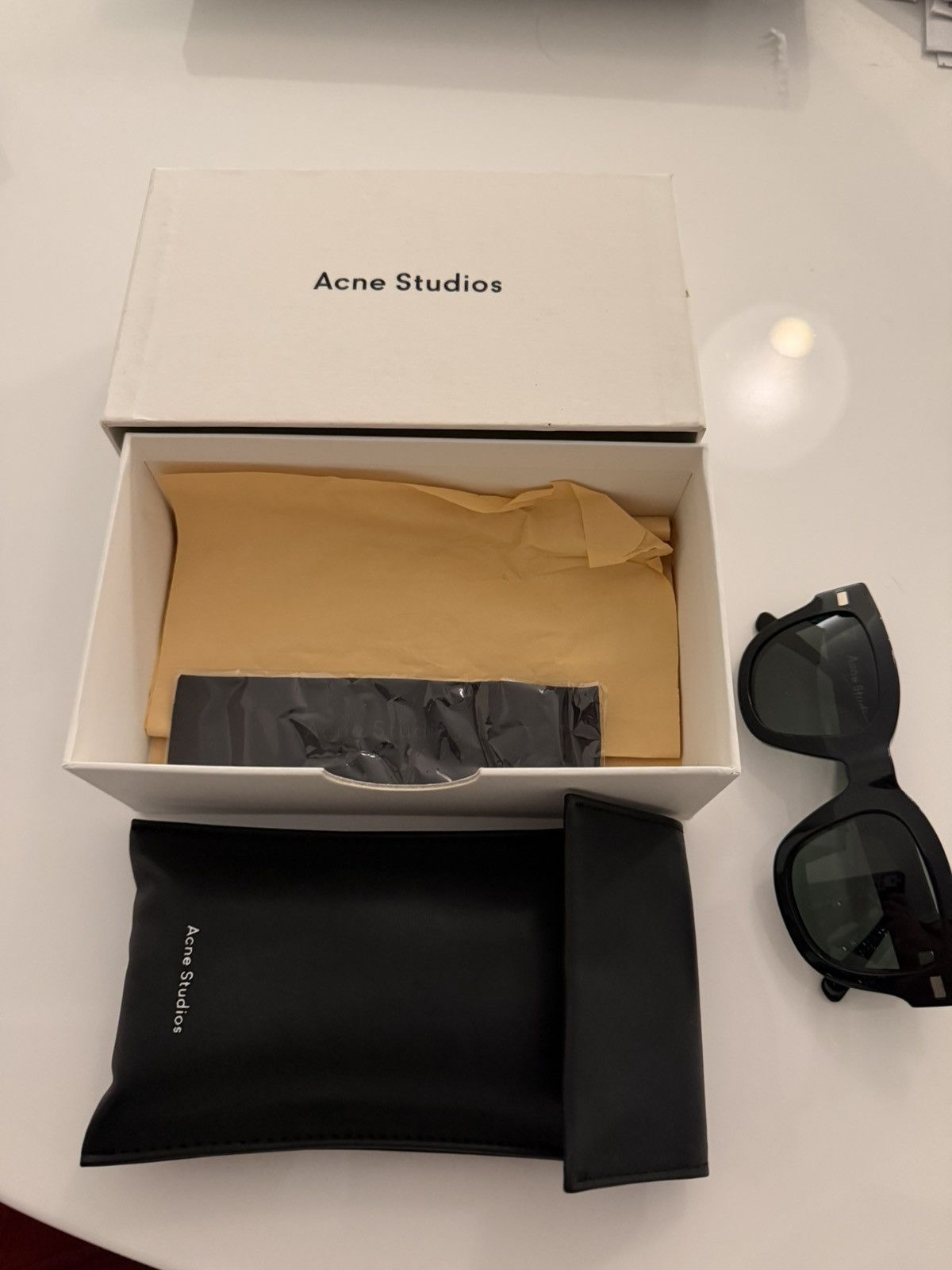 Acne Studios Acne Studios Black Square Glasses Green Lenses Size ONE SIZE - 5 Thumbnail