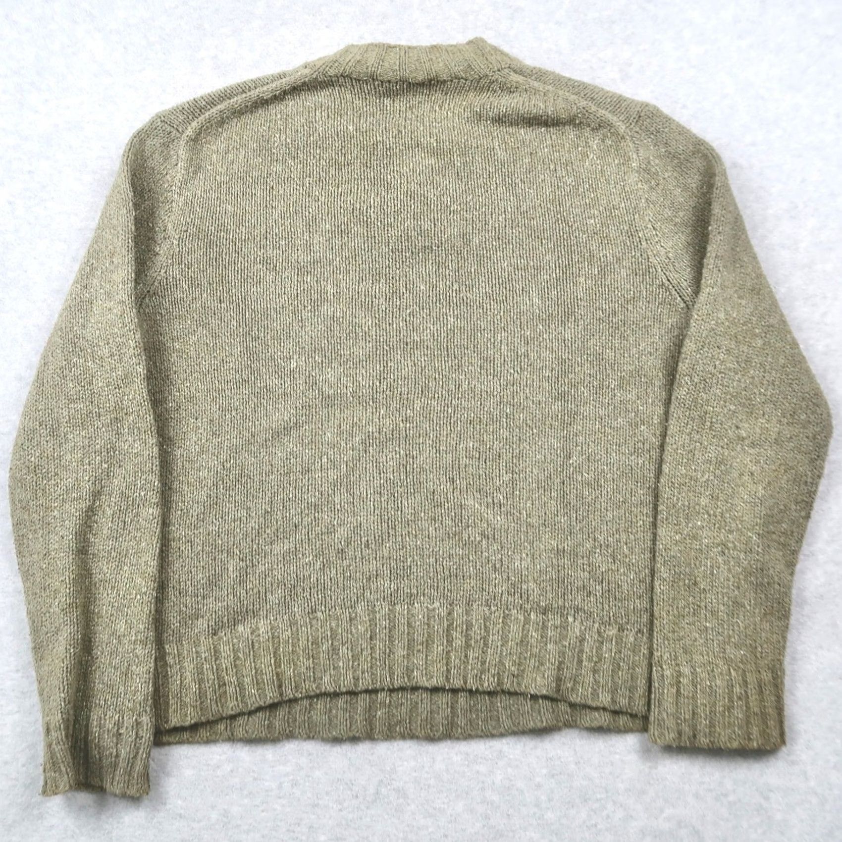 Polo Ralph Lauren Polo Ralph Lauren Sweater Olive Green XL V-Neck Long Sleeve Pullover Knit Cotton Hemp Elbow Patches Mens Size US XL / EU 56 / 4 - 2 Thumbnail