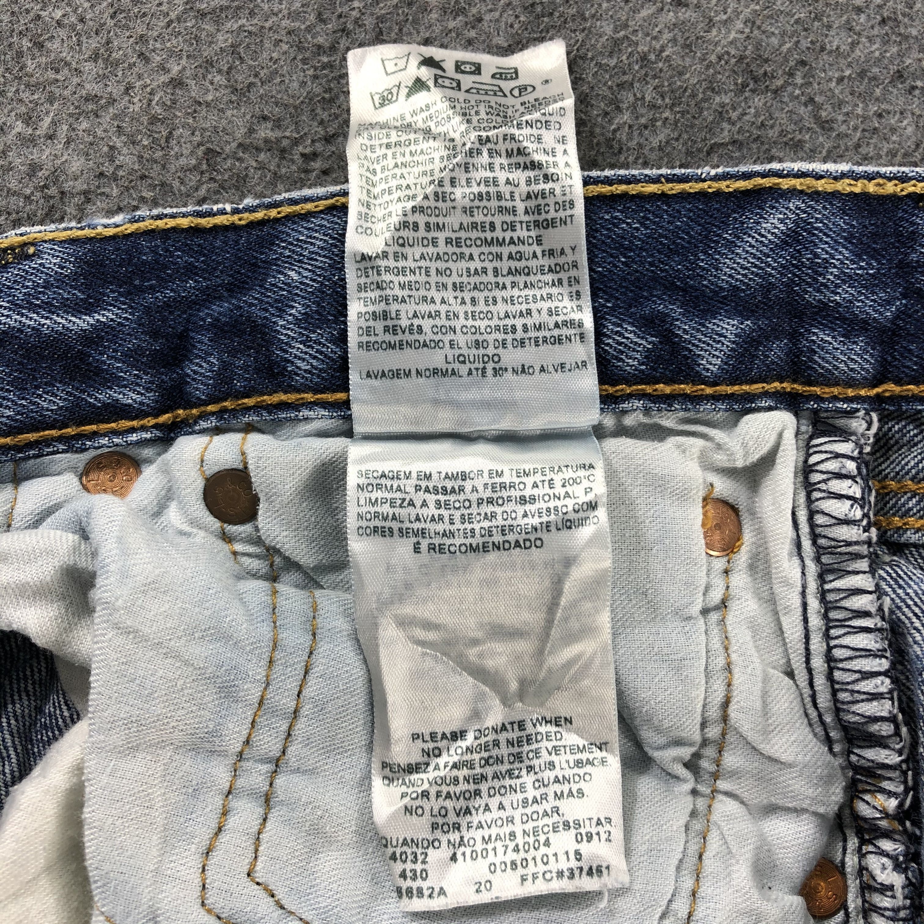 Levi's Vintage Blue Wash Levis 501 Jeans-J2399 Size US 34 / EU 50 - 17 Thumbnail