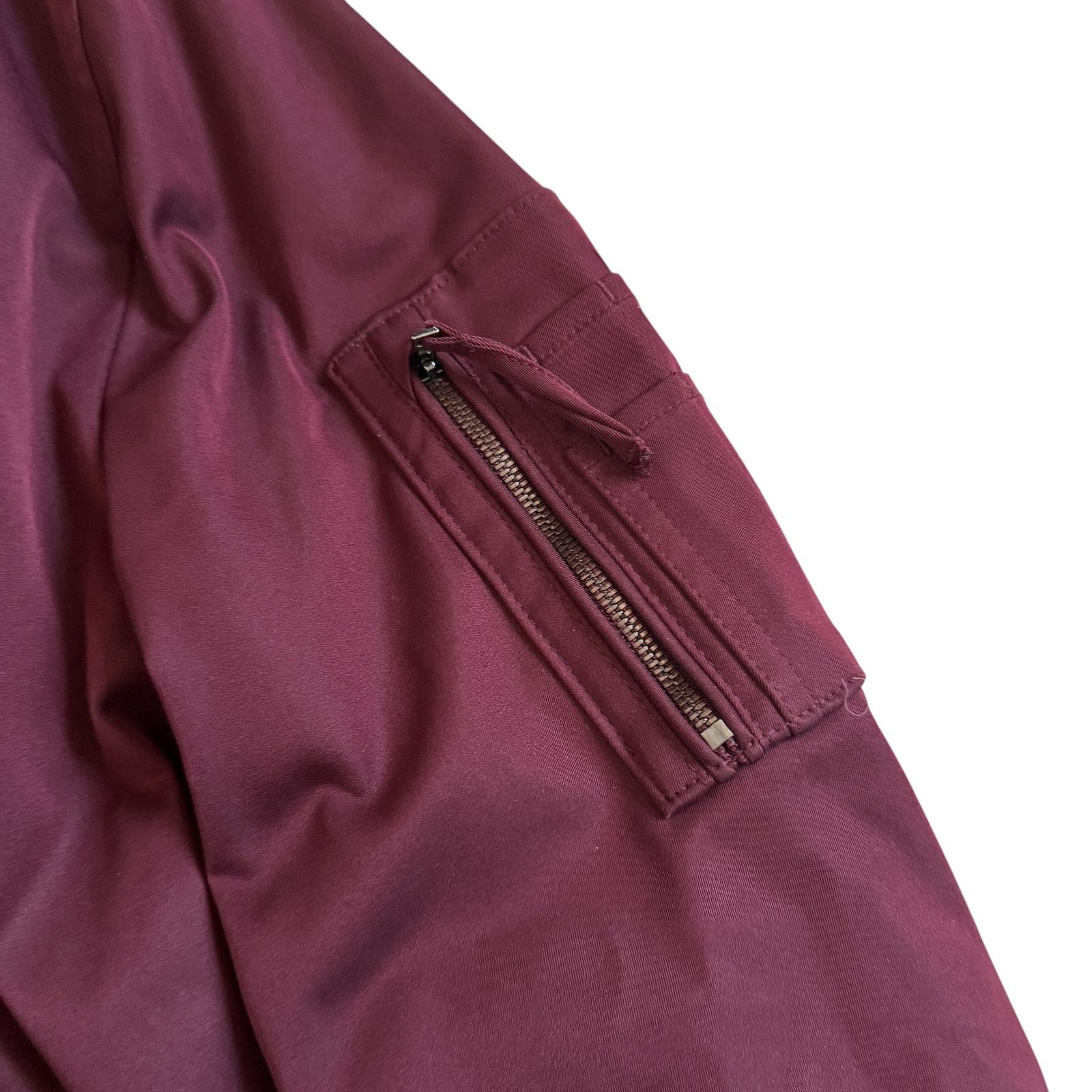 Vince Vince Satin Bomber Jacket Maroon Size US L / EU 52-54 / 3 - 5 Thumbnail