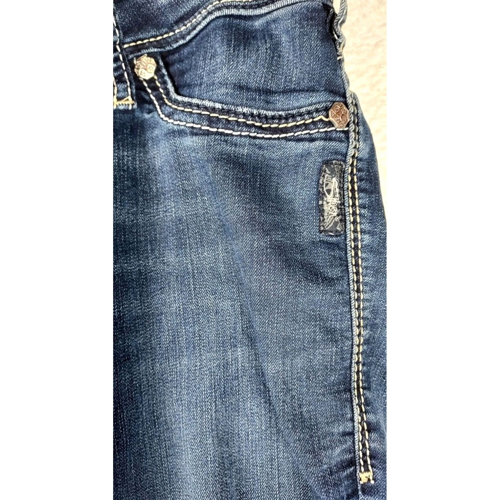 Silver Jeans Co. Silver Jeans Suki High Super Skinny Jeans Women 30x31 Dark Wash Denim Blue 5-Pocket Stretch Slim Regular Size 30" / US 8 / IT 44 - 3 Thumbnail