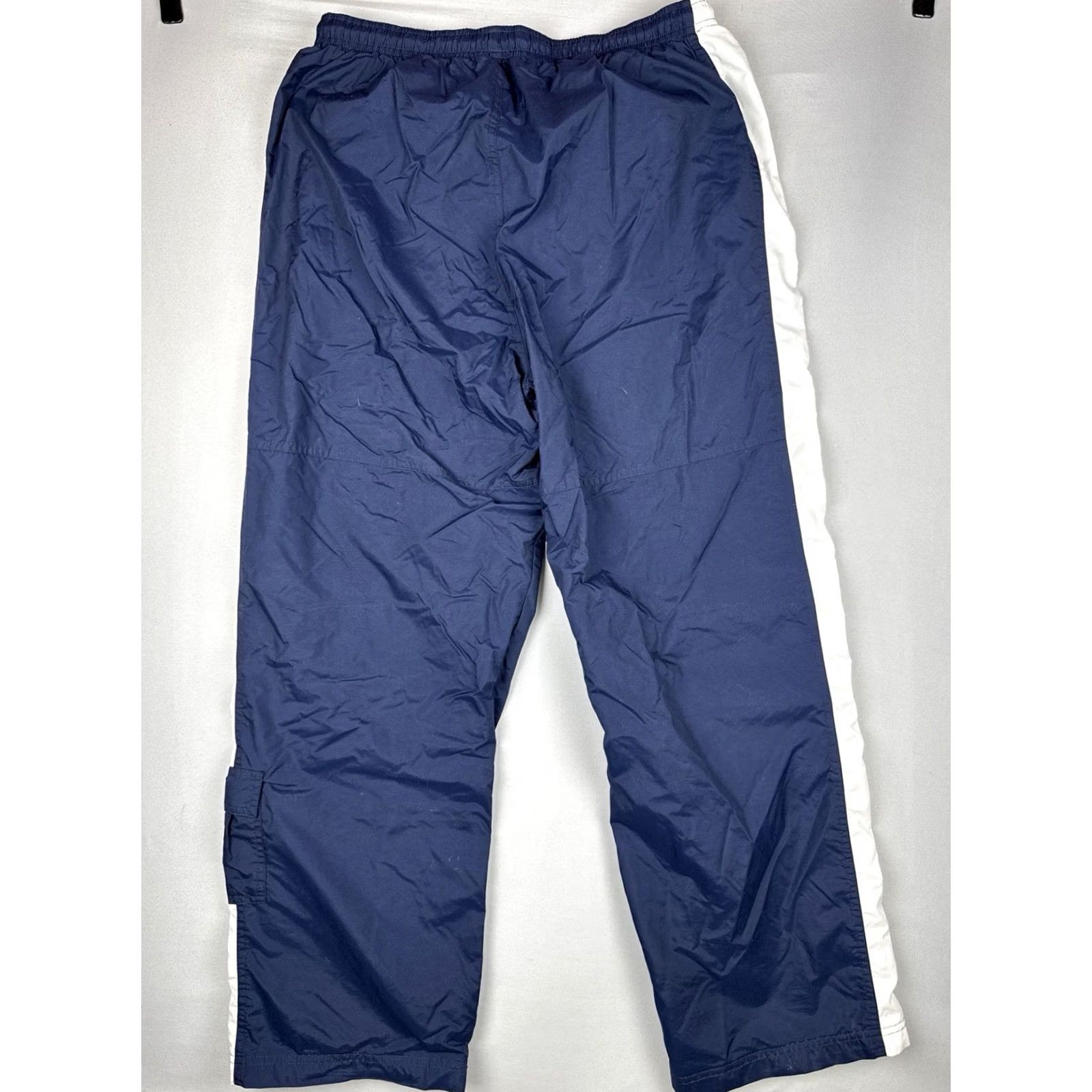 Nike VINTAGE Nike Nylon Track Pants Cargo Windbreaker Pants Mens L Blue Y2K 90s Size US 33 - 7 Thumbnail