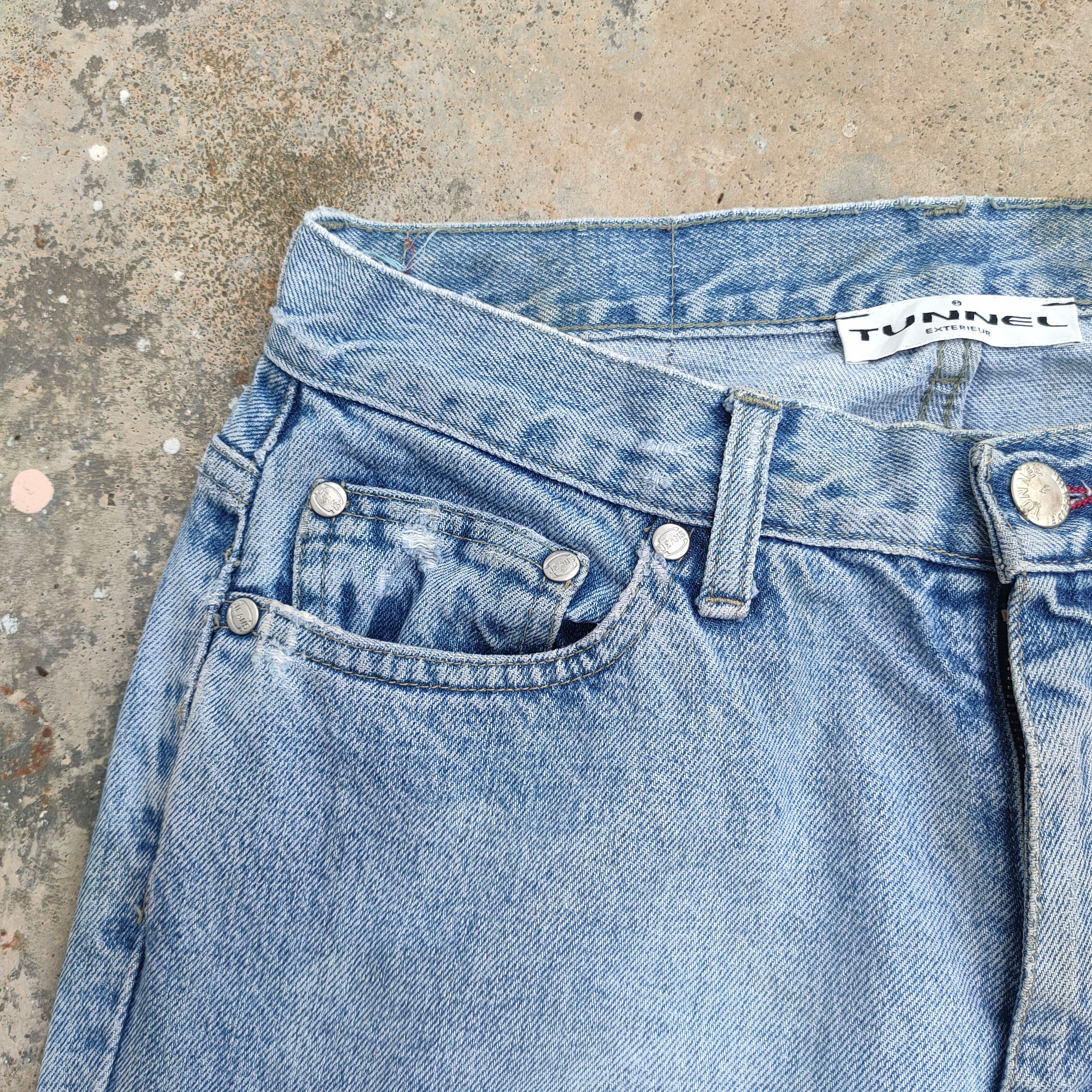 Japanese Brand FLARE VINTAGE TUNNEL DISTRESSED FADED JEANS DENIM PANTS Size US 30 / EU 46 - 8 Thumbnail