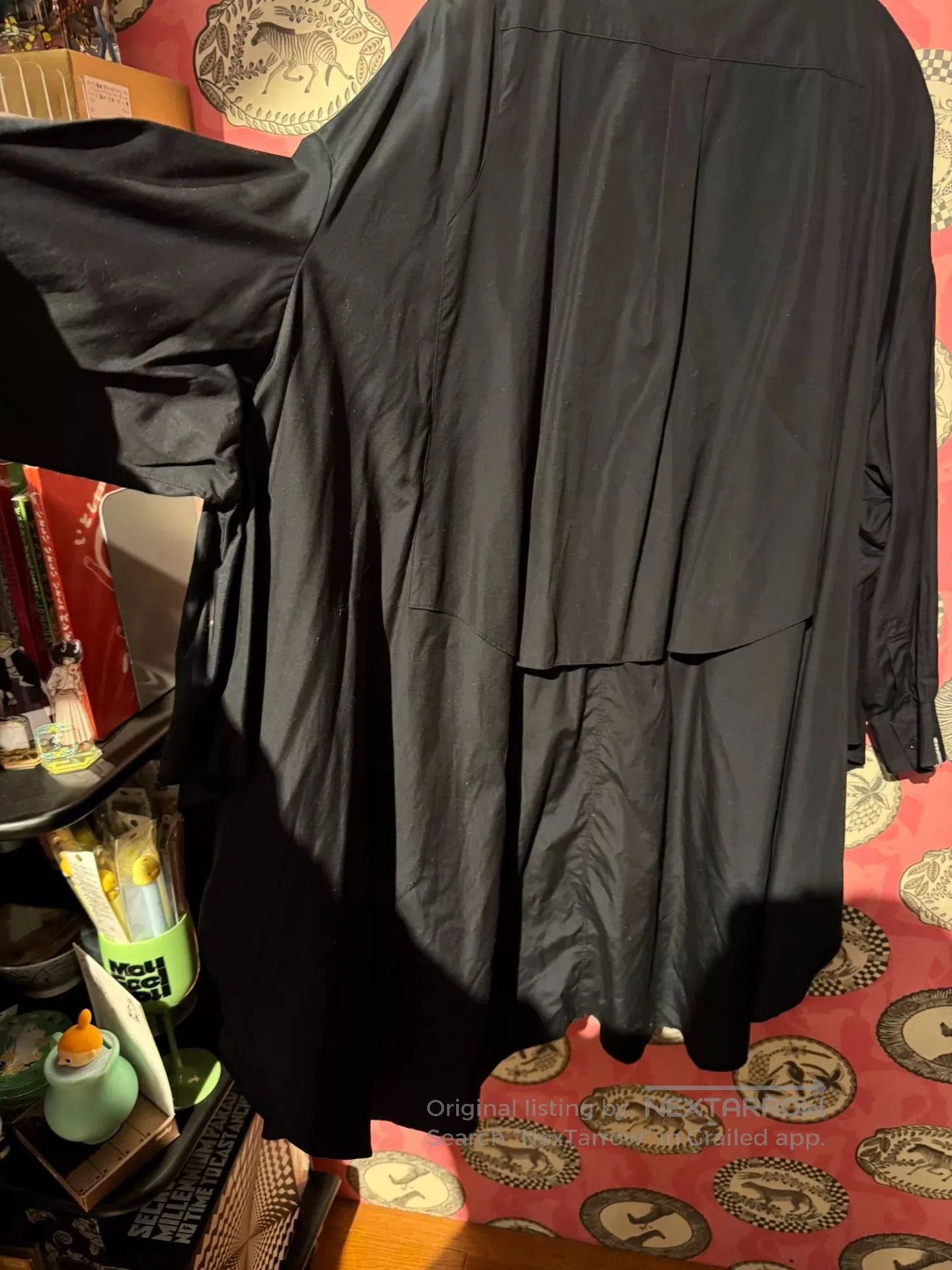 Noir Kei Ninomiya black oversized batwing sleeve shirt. Size M / US 6-8 / IT 42-44 - 4 Thumbnail