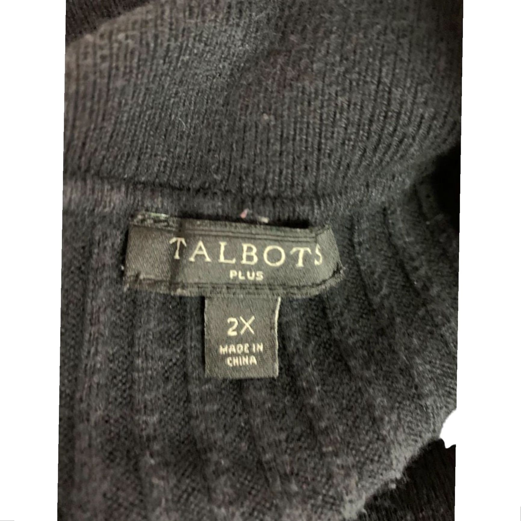 Talbots Talbots Womens Plus 2X Ribbed Black Turtleneck Sweater Pullover Size XXL / US 16-18 / IT 52-54 - 4 Thumbnail