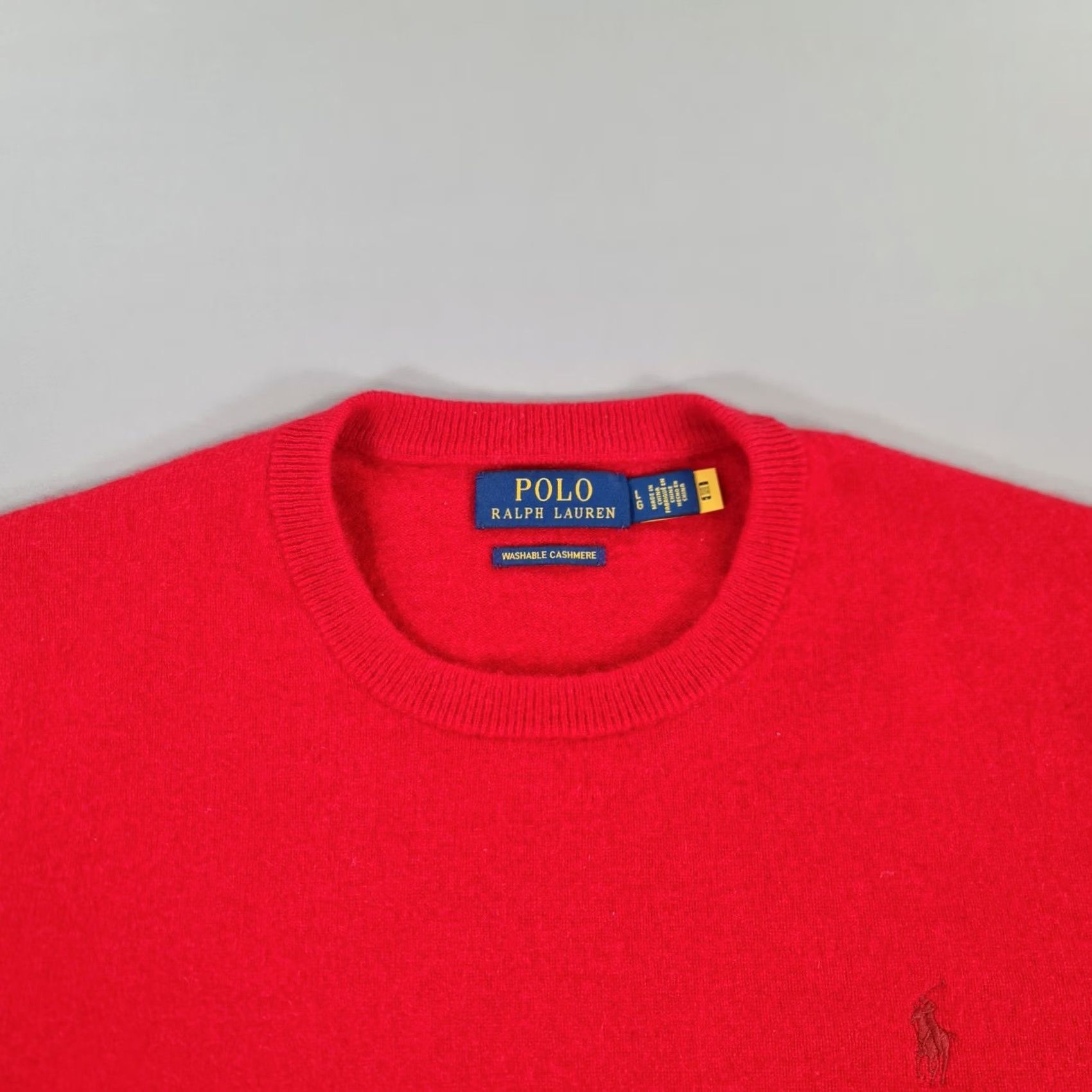 Polo Ralph Lauren Polo Ralph Lauren Mens Jumper Red Large 100% Cashmere Knit Pullover Size US L / EU 52-54 / 3 - 2 Thumbnail