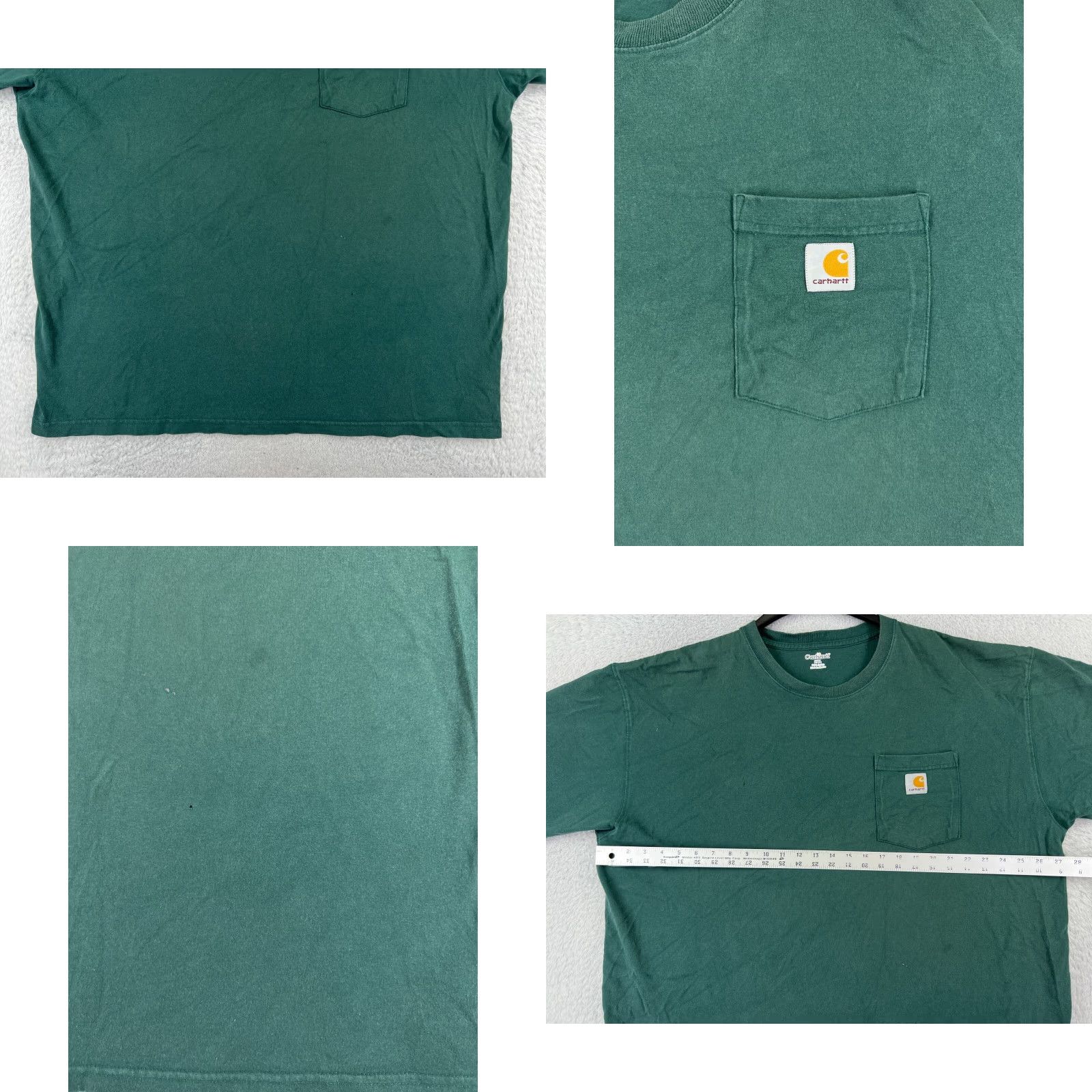 Carhartt VINTAGE Carhartt Shirt Mens 2XL Green Short Sleeve Crew Neck 100% Cotton Workwear Embroidered Logo Mens Size US XXL / EU 58 / 5 - 8 Thumbnail