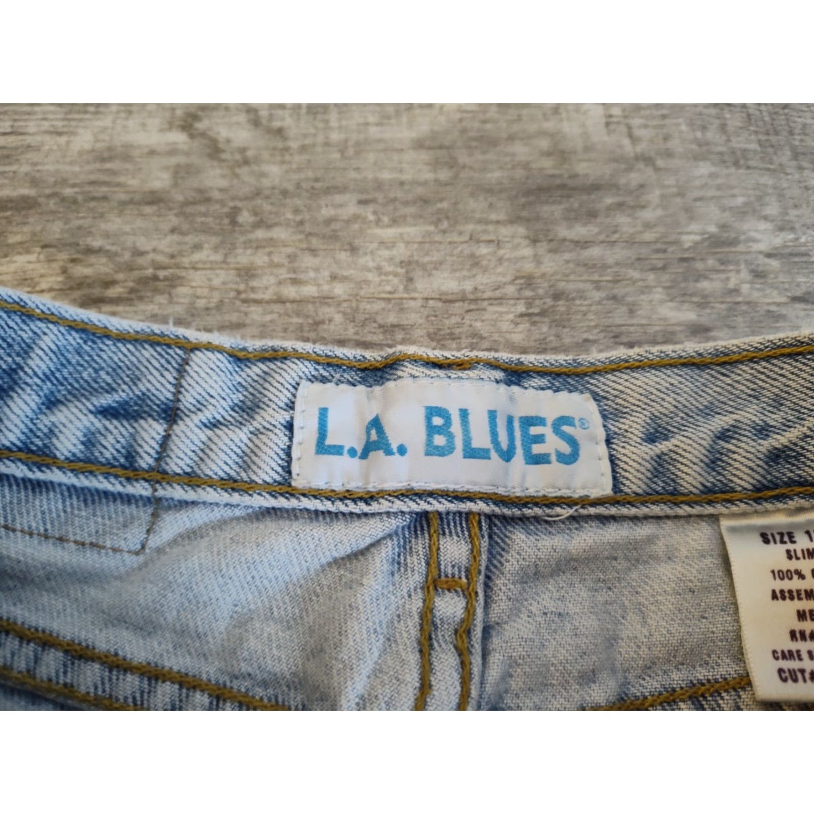 Vintage Vintage L.A. Blues Women’s Denim Jeans Size 12 Light Wash High Waist Slim Fit 90s Mom Style Size 34" / US 12 / IT 48 - 7 Thumbnail
