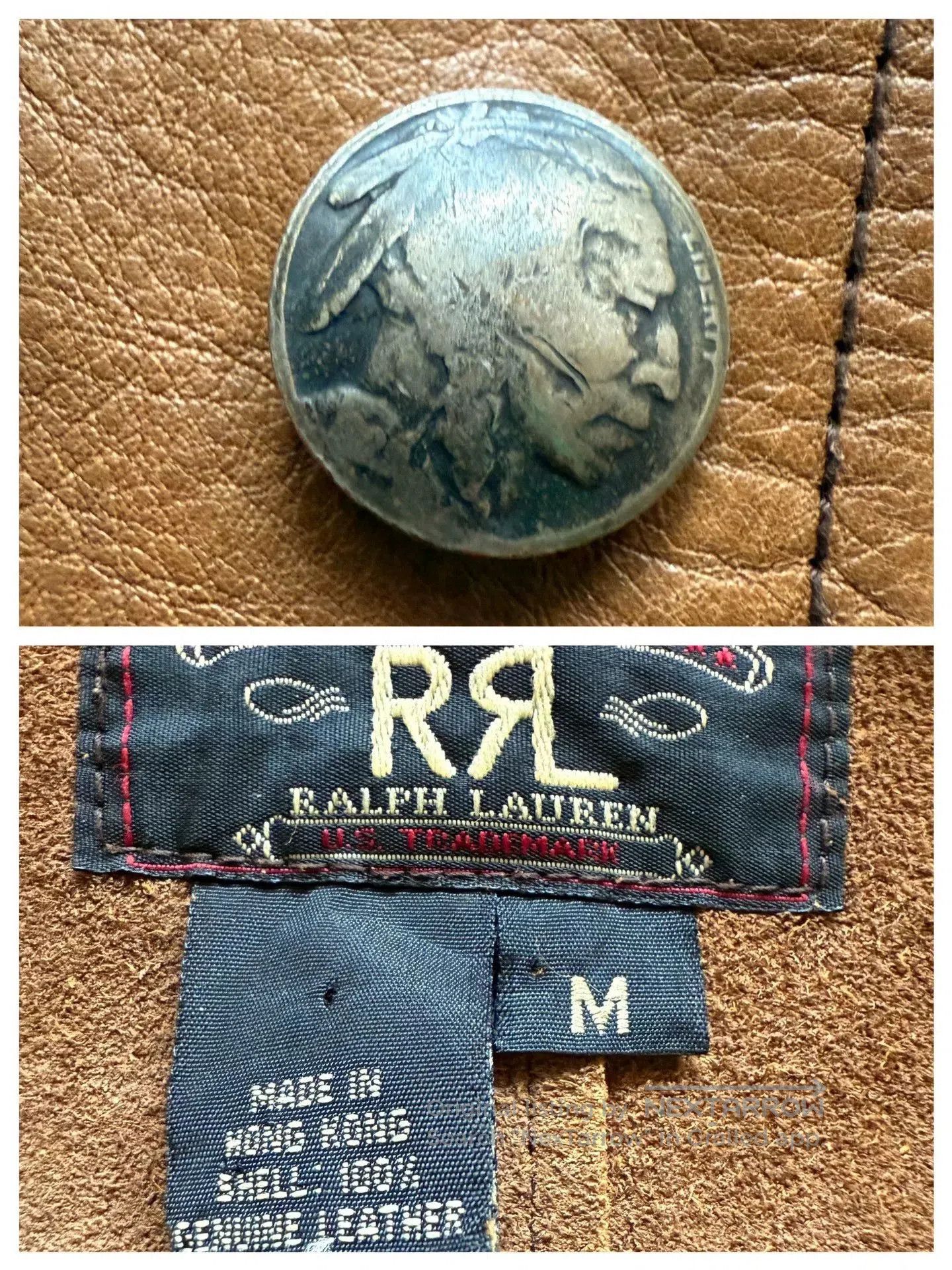 RRL Ralph Lauren RRL Vintage Brown Leather Vest for Men. Size US M / EU 48-50 / 2 - 8 Thumbnail