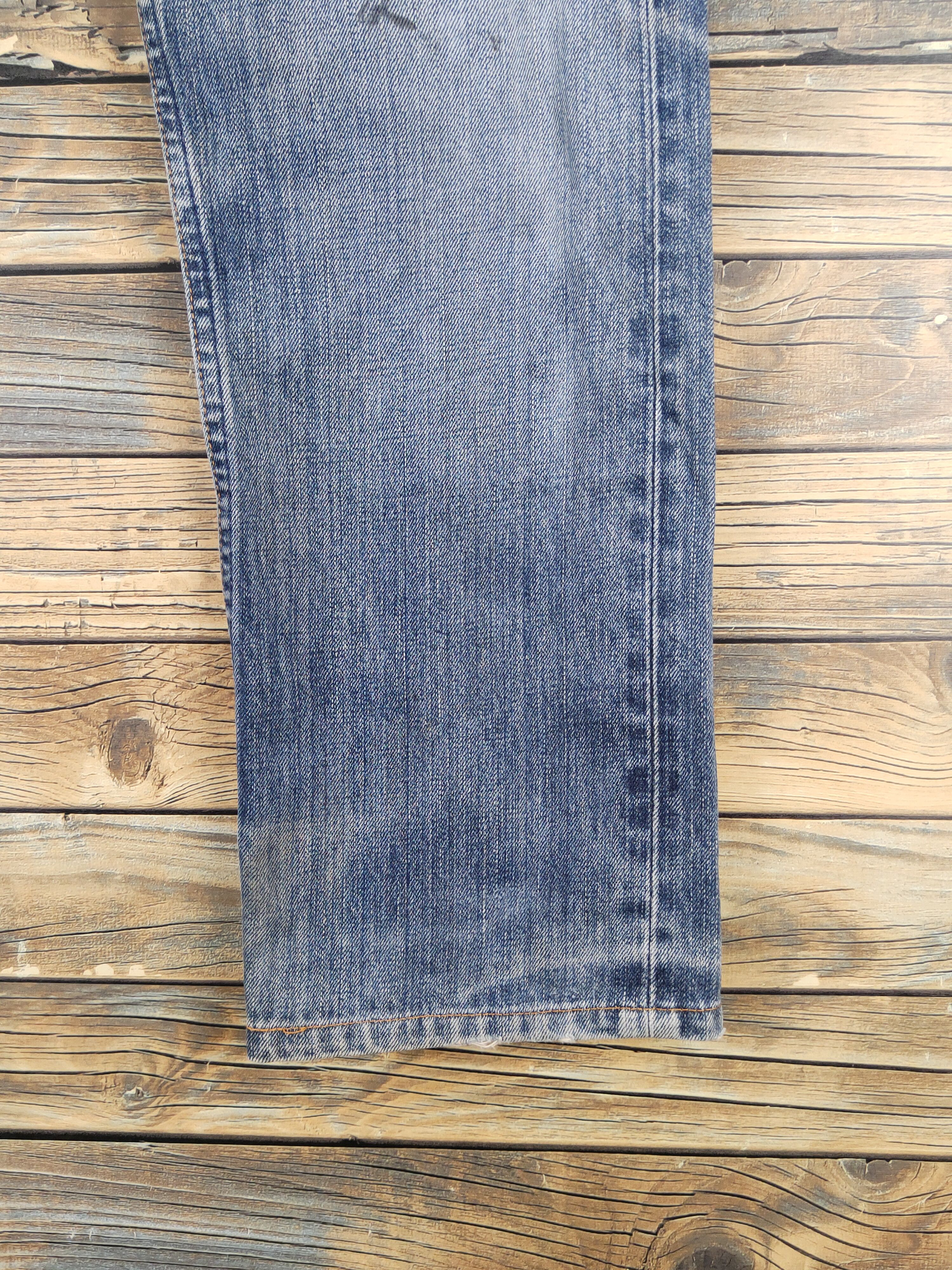 Levi's Levi's Dark Blue Faded Distressed Ripped Jeans #W1387 Size US 31 - 6 Thumbnail