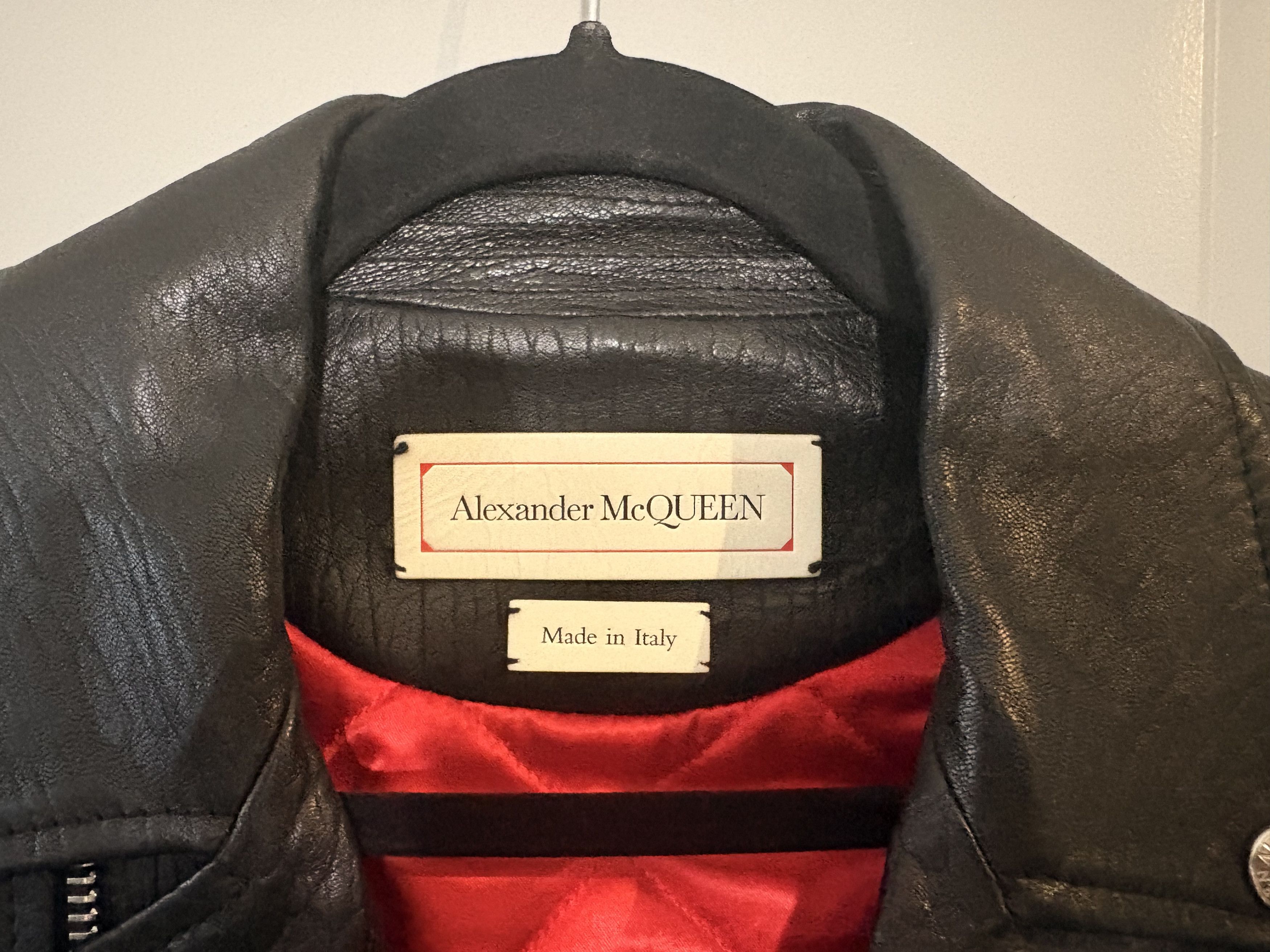 Alexander McQueen Alexandewr McQueen 2024 Classic Leather Biker Jacket Size US L / EU 52-54 / 3 - 3 Thumbnail