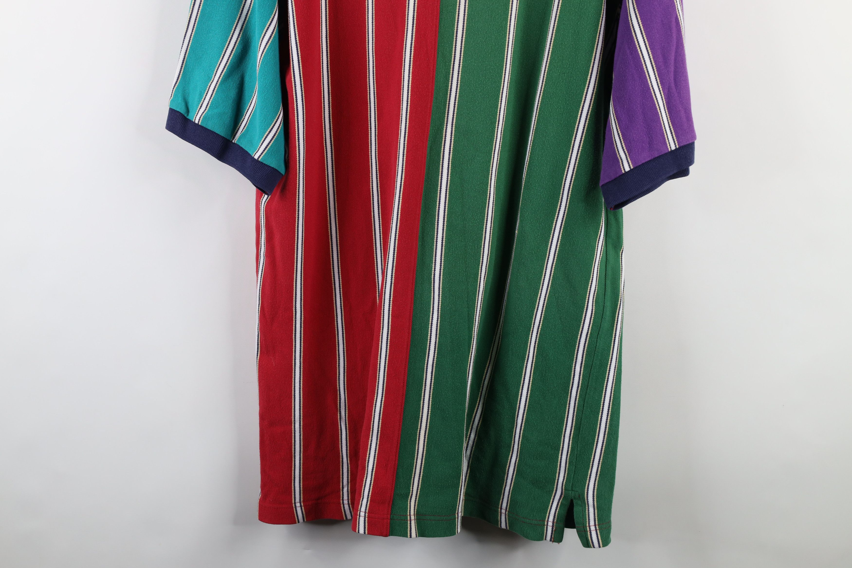 Ralph Lauren Vintage 90s Chaps Ralph Lauren Rainbow Striped Rugby Polo Size US L / EU 52-54 / 3 - 10 Thumbnail