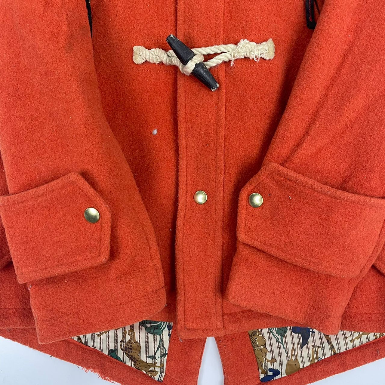 Ne-Net Vintage Né-net Hooded Duffle Coat Burnt Orange Wool Jacket Size M / US 6-8 / IT 42-44 - 8 Thumbnail