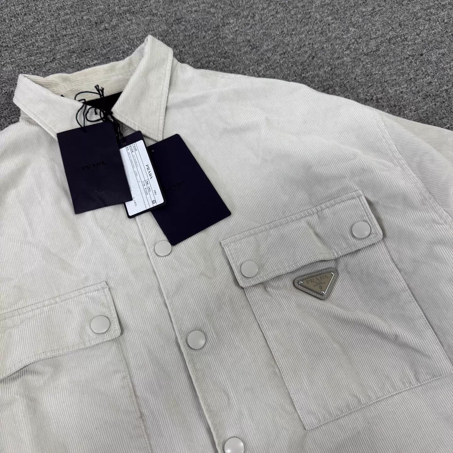 Prada Prada Triangle Logo Corduroy Work Jacket L Size US L / EU 52-54 / 3 - 4 Thumbnail