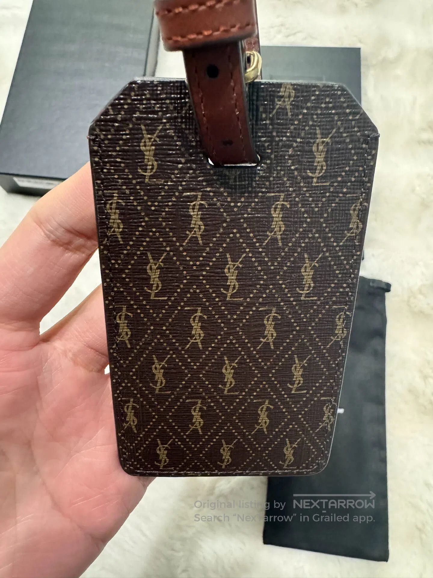 Saint Laurent Paris Saint Laurent Paris Vintage embroidered luggage tag| Size ONE SIZE - 7 Thumbnail