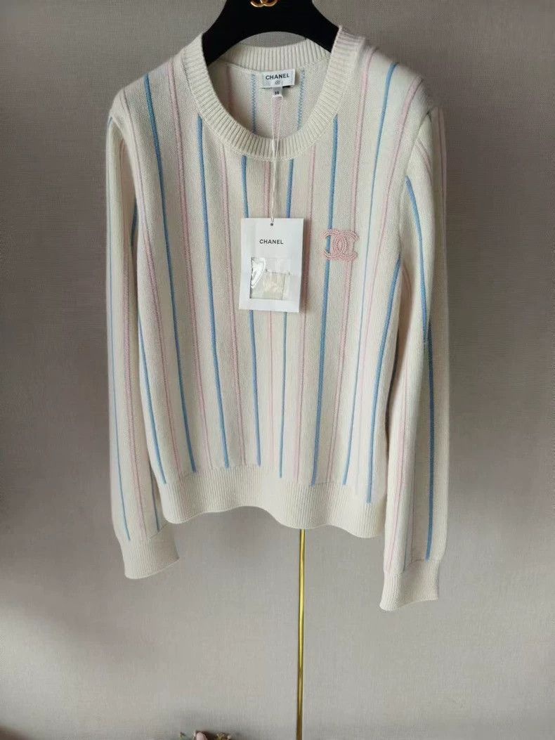 Chanel Chanel Striped Sweater Coat Size US M / EU 48-50 / 2 - 1 Thumbnail