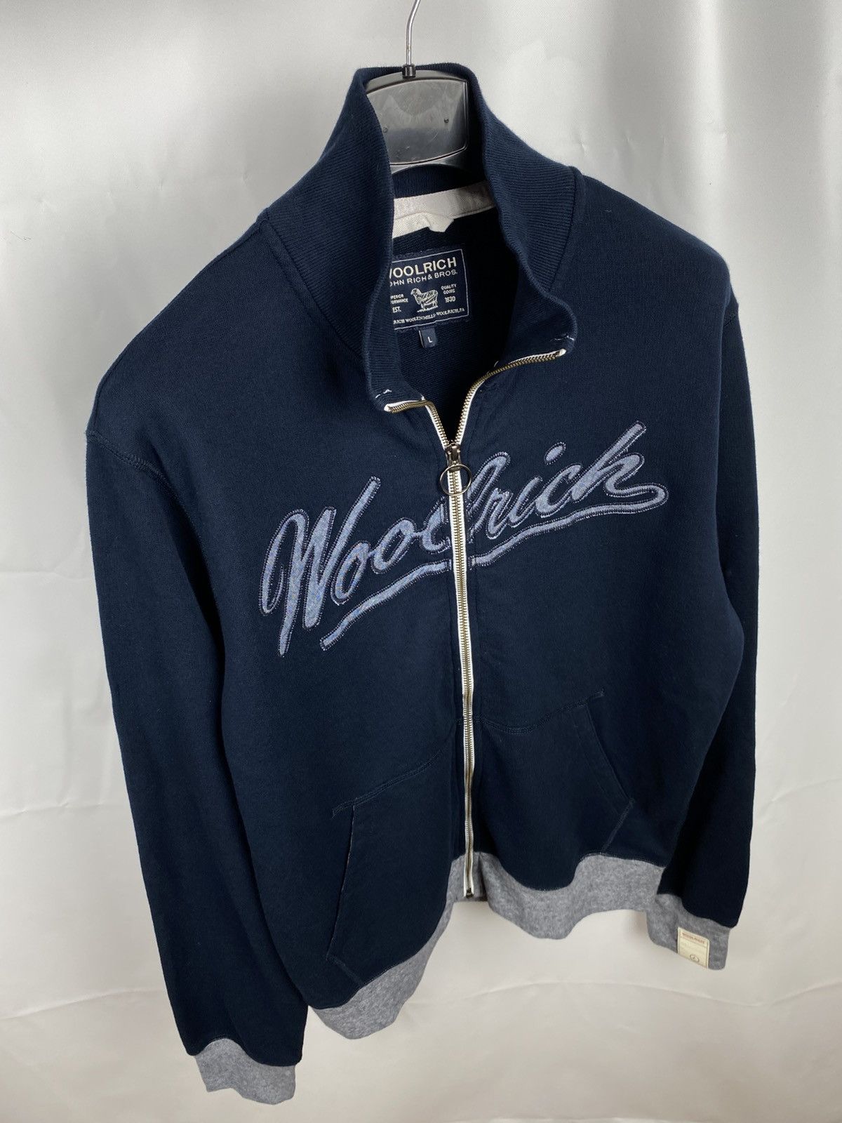 Woolrich Woolen Mills Woolrich Full Zip Jumper Big Logo Cotton Men size L Size US L / EU 52-54 / 3 - 8 Thumbnail