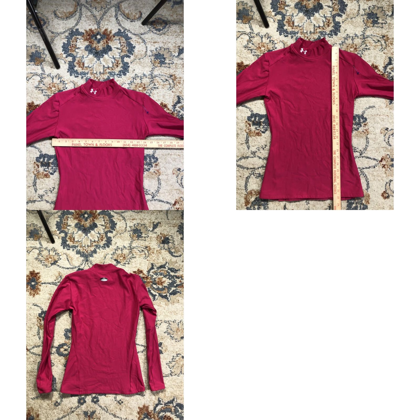 Under Armour Under Armour Shirt Womens Medium Pink Mock Neck Long Sleeve Base Layer Running Size M / US 6-8 / IT 42-44 - 8 Thumbnail