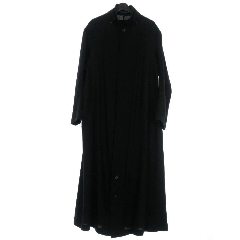 image of Yohji Yamamoto Pour Homme 18Aw Collared Tab Coat in Black, Men's (Size Large)
