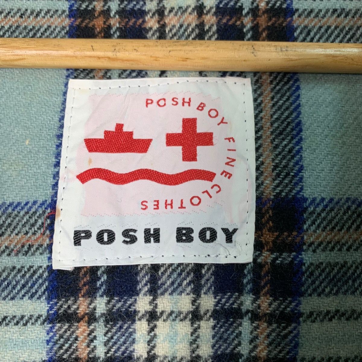 Japanese Brand POSH BOY Checked Lined Wool Hooded Duffle Coat #1123-C51 Size US L / EU 52-54 / 3 - 15 Thumbnail