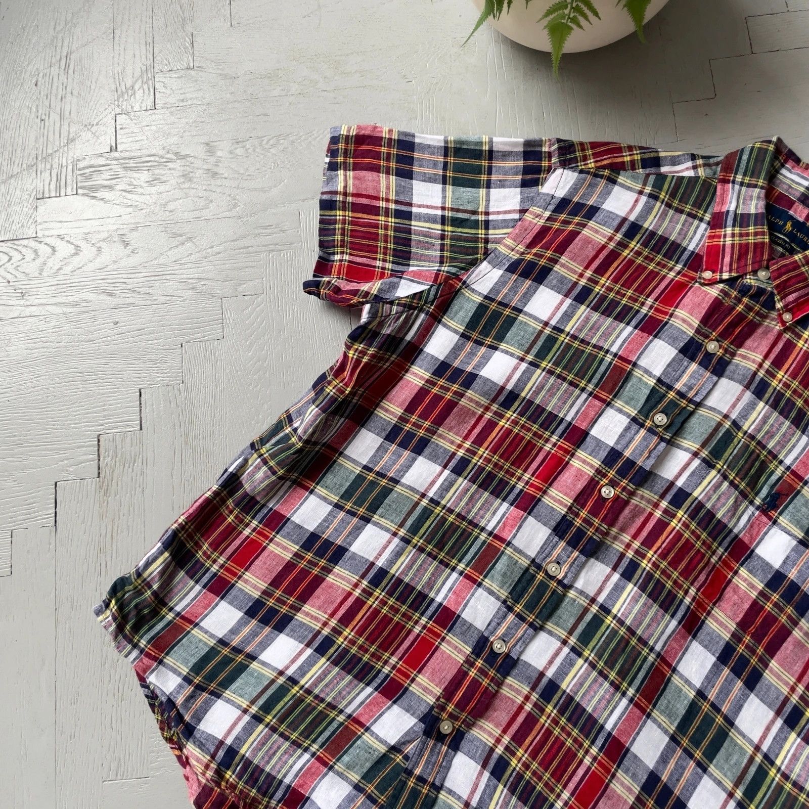 Polo Ralph Lauren Polo by Ralph Lauren Preppy Button Up Linen Shirt Size US L / EU 52-54 / 3 - 2 Thumbnail