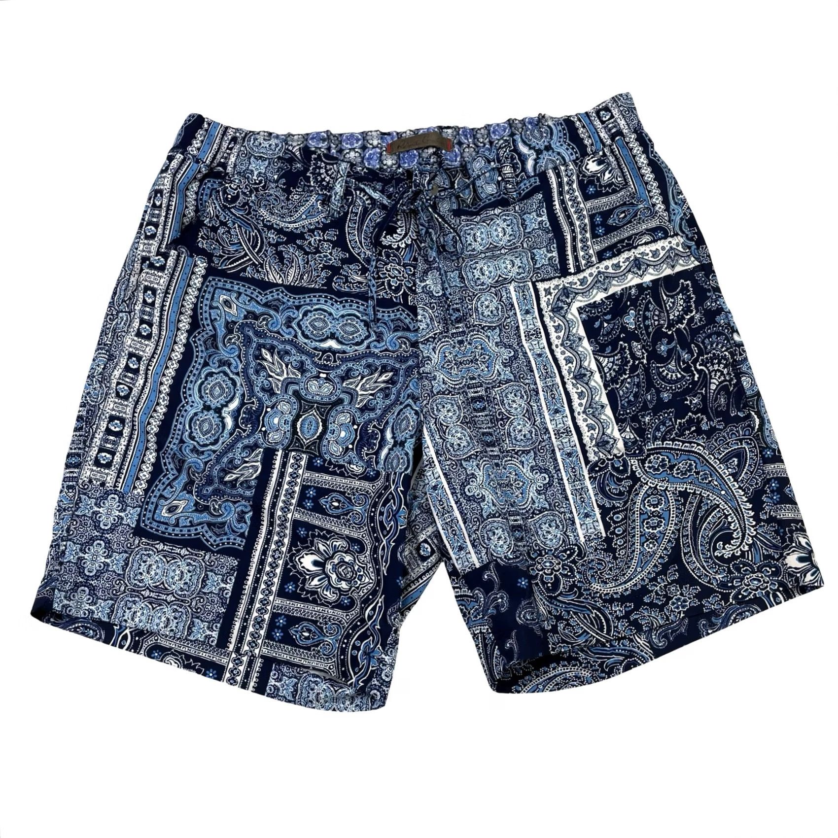Robert Graham Robert Graham Men's Shorts Blue Patchwork Size 34 Performance Size US 34 / EU 50 - 2 Thumbnail