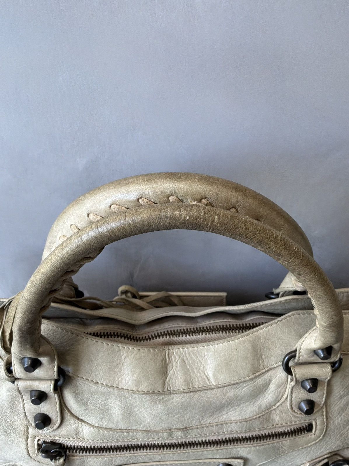 Balenciaga Balenciaga - Le First - Beige Lambskin Bag Size ONE SIZE - 9 Thumbnail