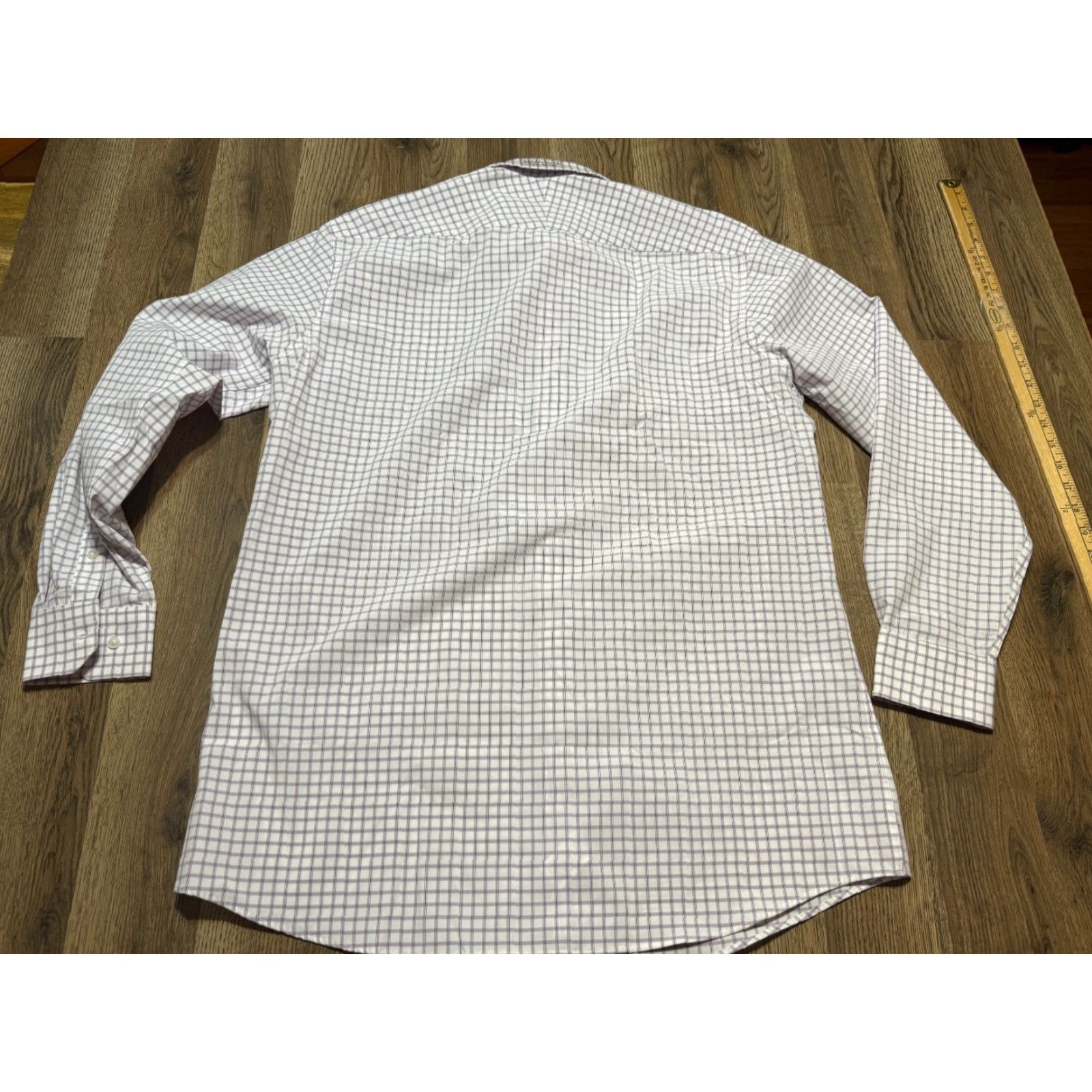 Perry Ellis Perry Ellis Portfolio Shirt Mens 16.5 34/35 White Purple Blue Button Up TRAVEL Shirt Mens - 16.5 34/35 Blue Size US M / EU 48-50 / 2 - 2 Thumbnail