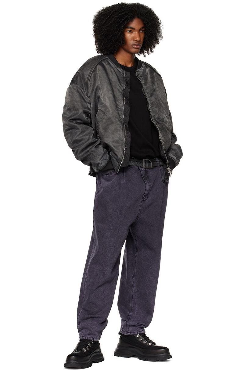 Juun.J Purple Drawstring Jeans Size US 34 / EU 50 - 3 Thumbnail