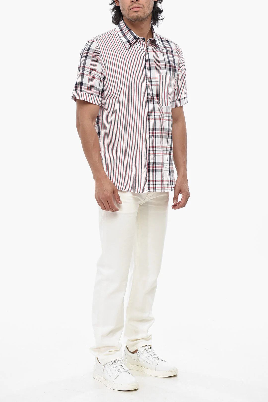 Thom Browne og1mm0426 Madras Short-Sleeve Shirt in Multicolor Size US L / EU 52-54 / 3 - 4 Thumbnail