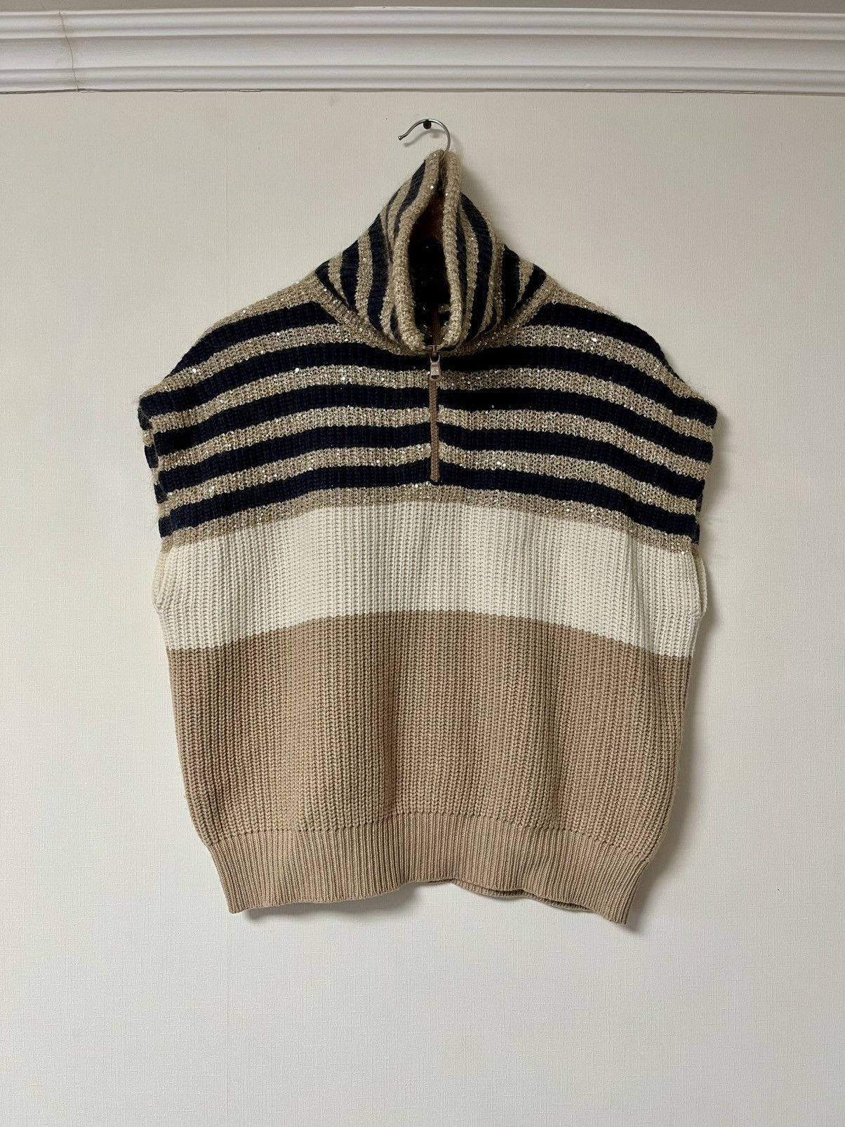 Brunello Cucinelli Brunello Cucinelli Cashmere Sequins Vest Sweater Size S / US 4 / IT 40 - 4 Thumbnail