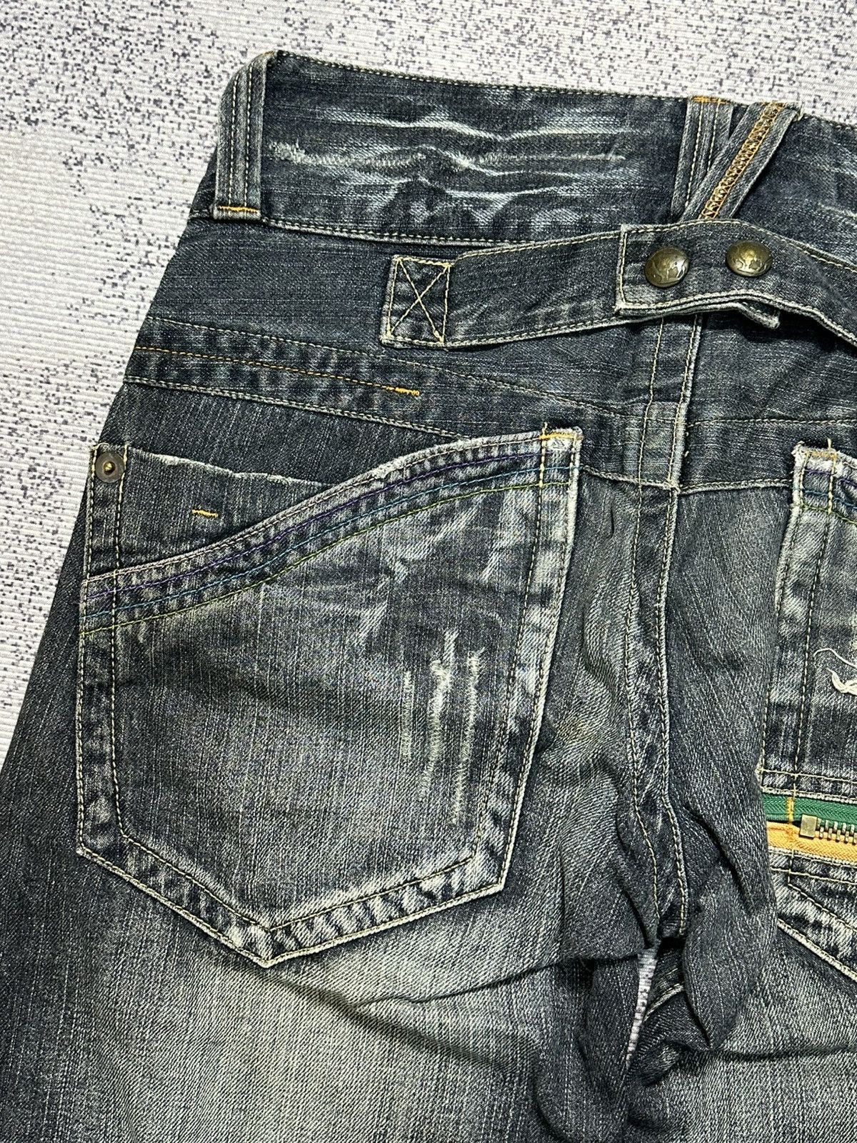 PPFM Japanese Brand Root Three Distressed Jeans Size US 30 / EU 46 - 18 Thumbnail