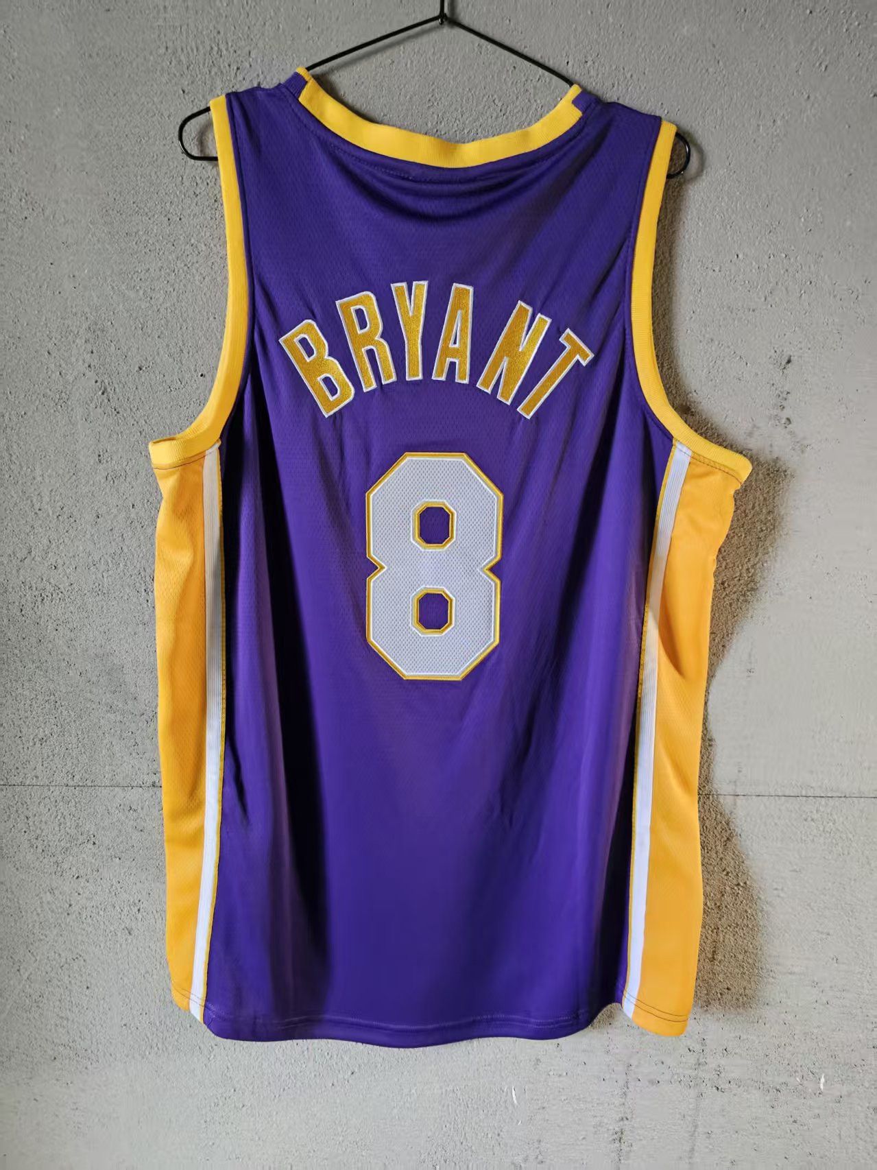 NBA Laker #8 Kobe Bryant Jersey Double Stitched Purple Size US M / EU 48-50 / 2 - 2 Thumbnail
