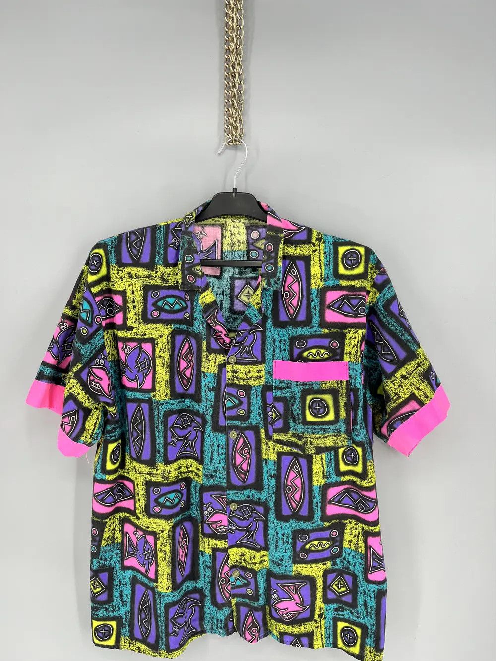 Vintage Vintage 90s Art Streetwear Hawaiian Travis Scott style Size US M / EU 48-50 / 2 - 6 Thumbnail