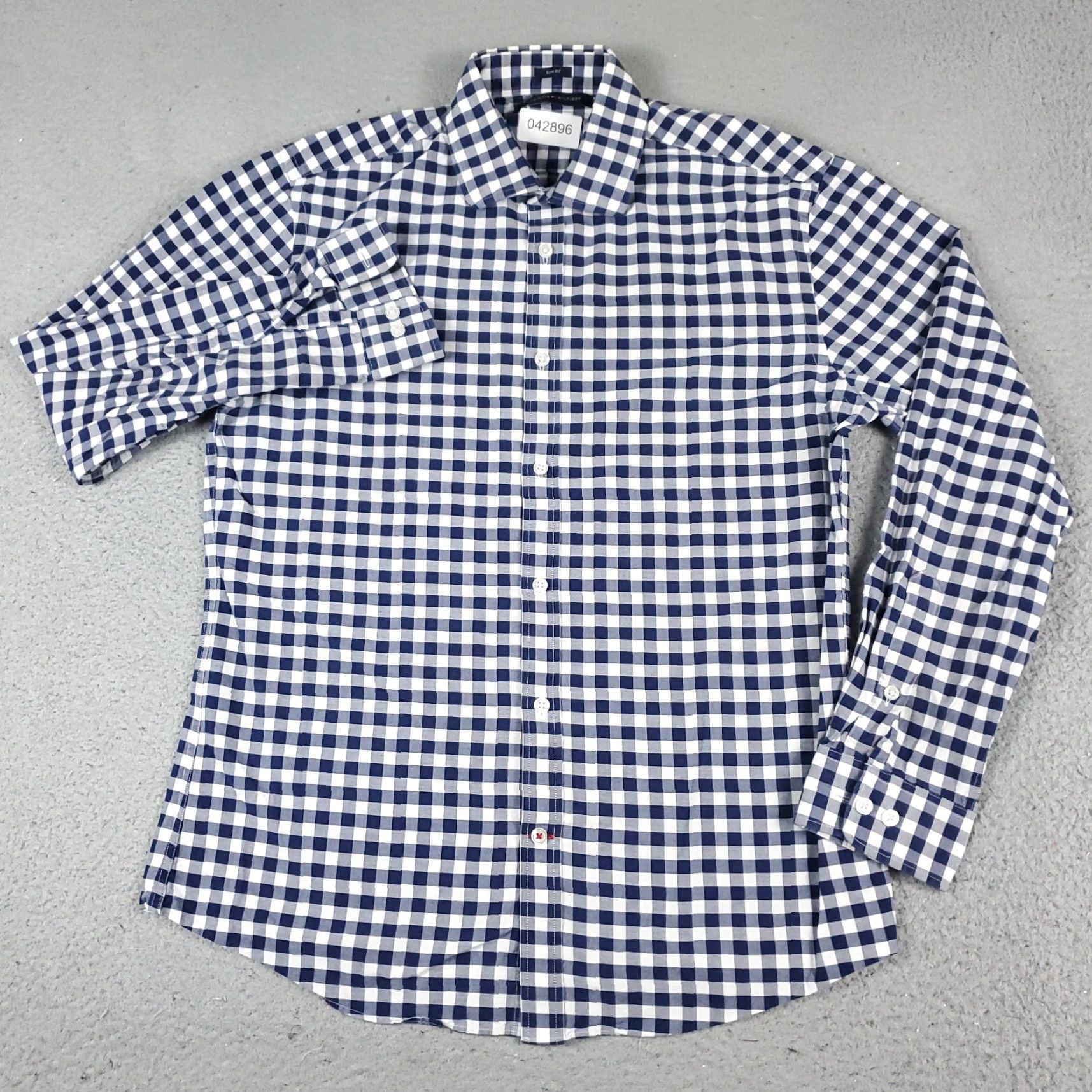 Tommy Hilfiger VINTAGE Tommy Hilfiger Shirt Mens Medium Blue Check Casual Button Up Long Sleeve Size US M / EU 48-50 / 2 - 2 Thumbnail