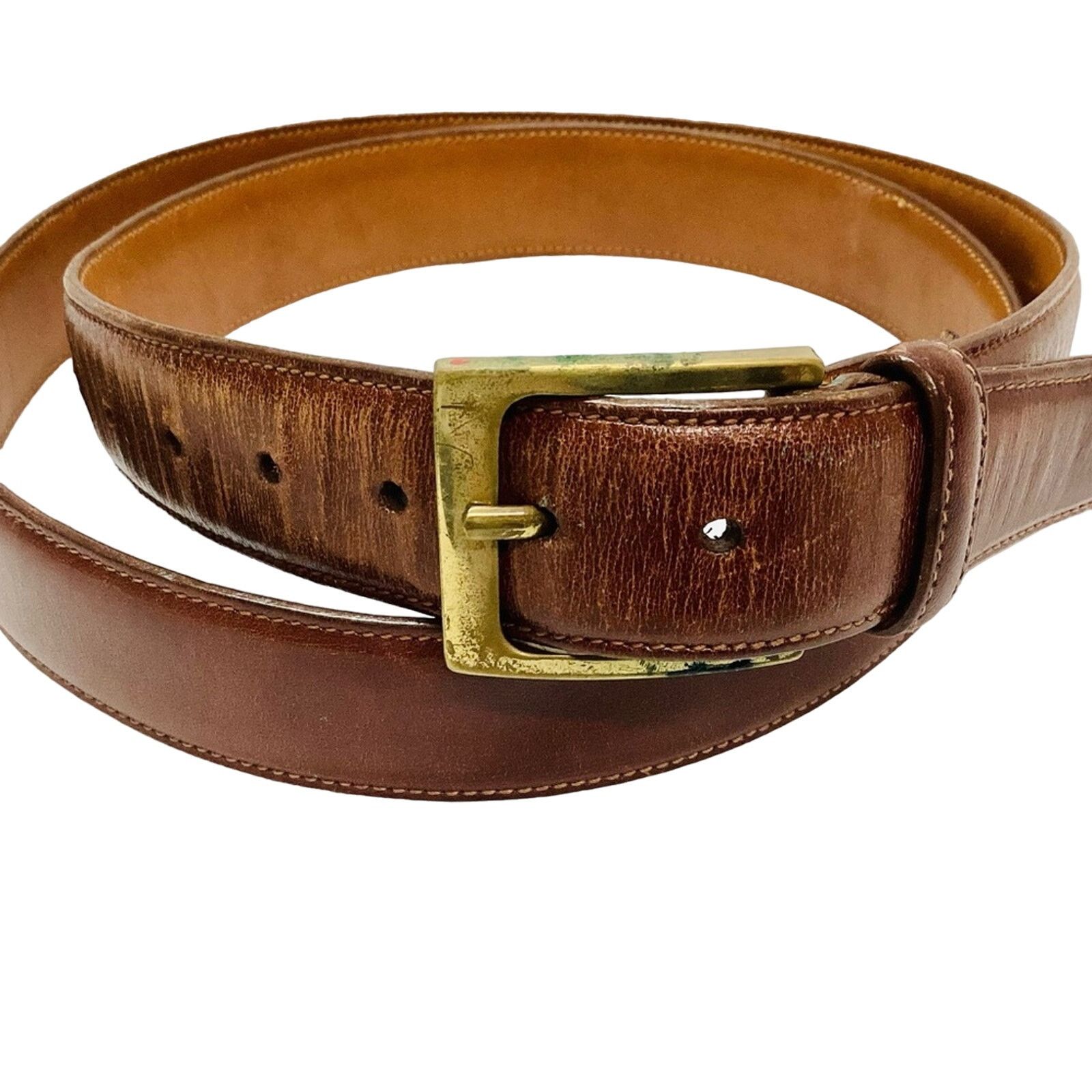 Trafalgar Trafalgar Classic 30mm Cortina Brown Leather Belt Size 40 - 2 Thumbnail