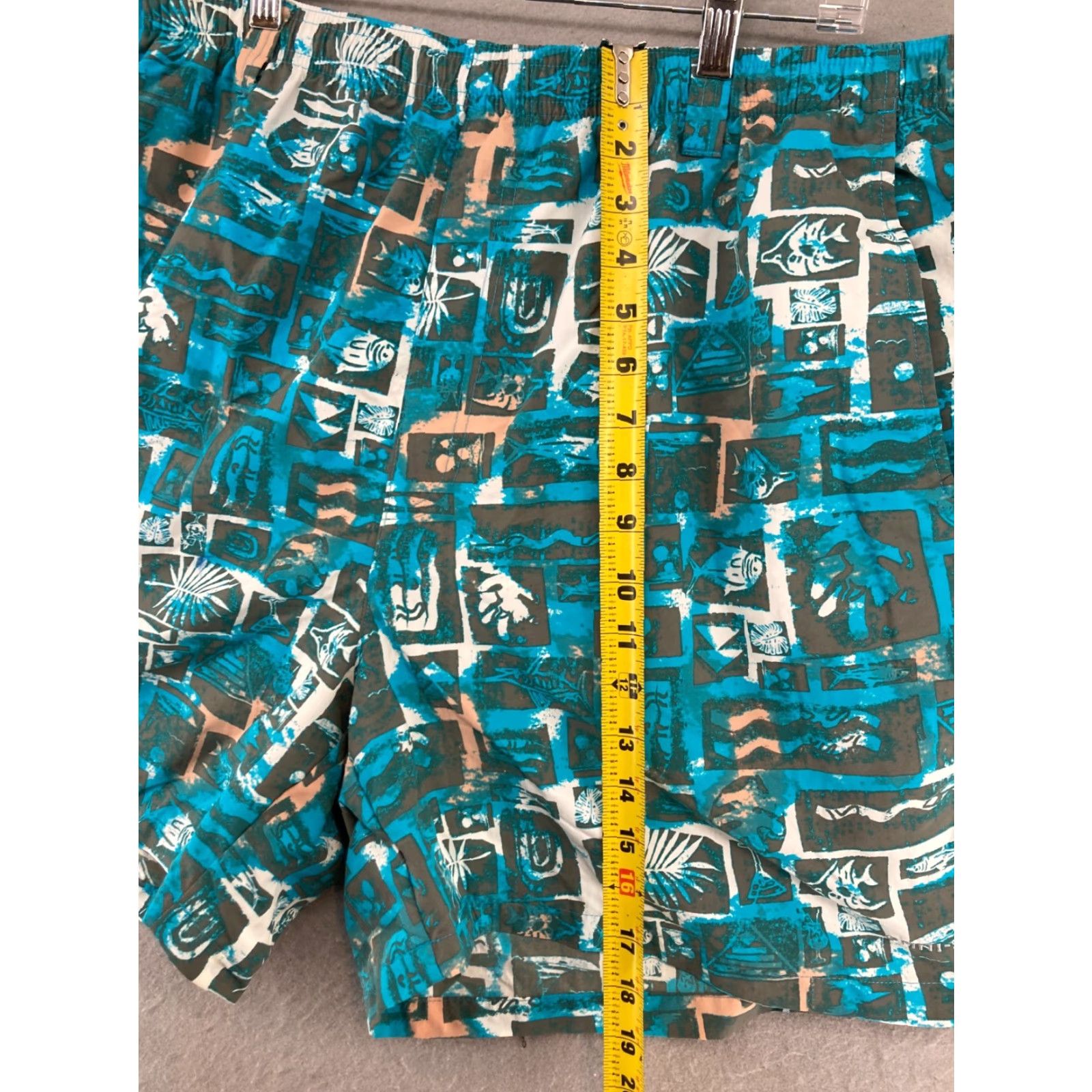Vintage Columbia PFG Mens Swim Trunks Shorts 2XL Lined Blue Tropical Light Weight Nylon Polyester Blended Fabric Size US 39 - 3 Thumbnail