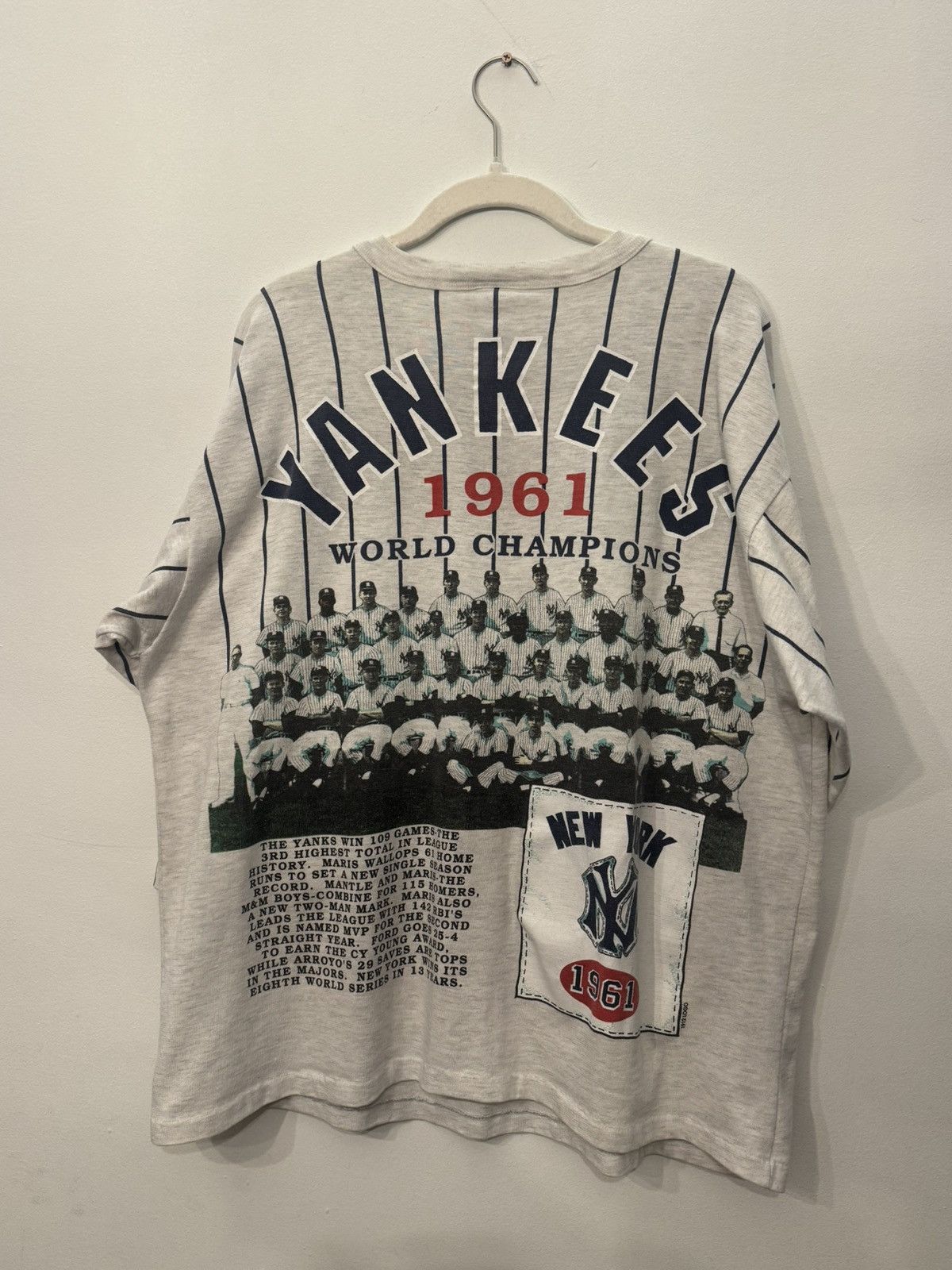 Other 80s Long Gone New York Yankees 1961 World Champions Tee Size US XL / EU 56 / 4 - 2 Thumbnail