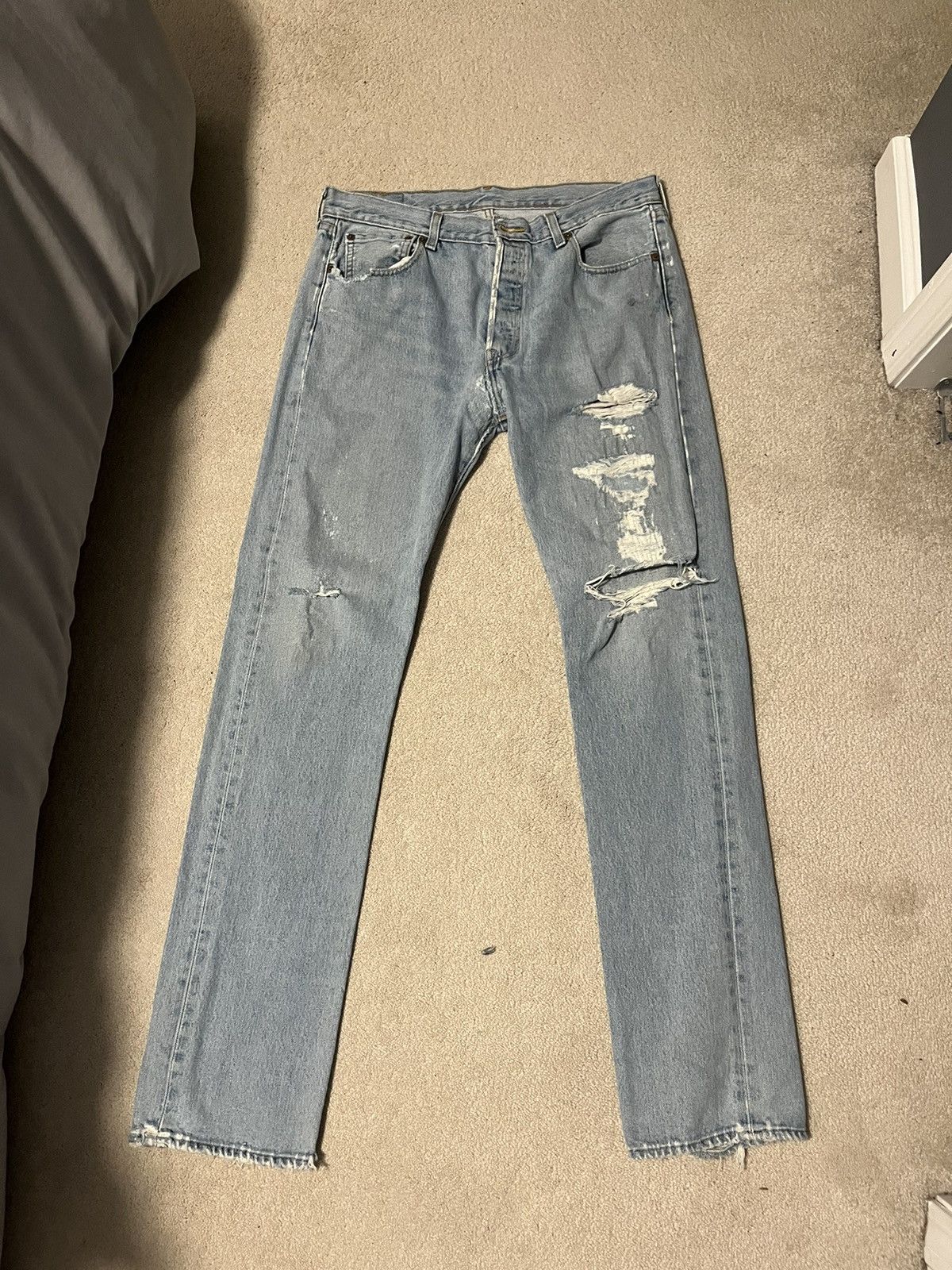 image of Levis x Vintage 1990S Levi’S 501 in Blue, Men's (Size 35)