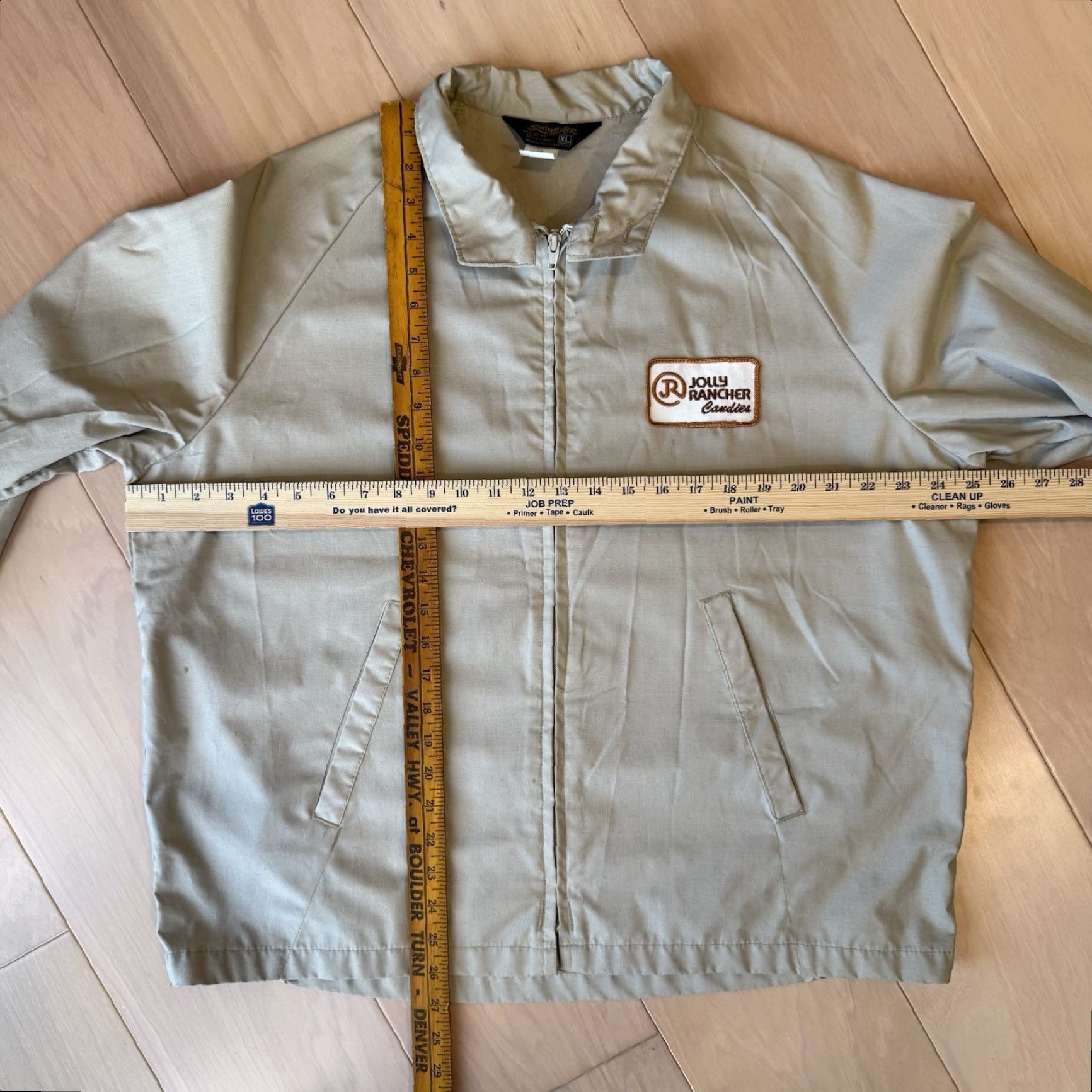 Vintage VINTAGE Swingster Jacket XL Khaki Full Zip 80s Made in USA Jolly Ranch Candy Shirt Mens Regular XL Beige Zip Front 90s USA Classic Size US XL / EU 56 / 4 - 3 Thumbnail