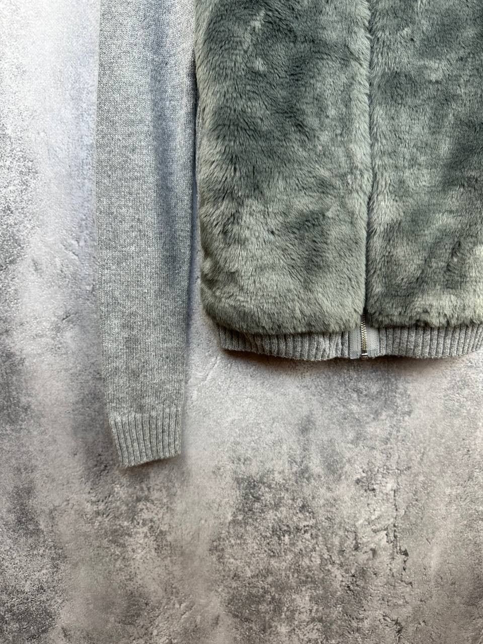 The Kooples The Kooples Wool Blend Faux Fur Panel Full Zip Cardigan Swt Size XS / US 0-2 / IT 36-38 - 6 Thumbnail