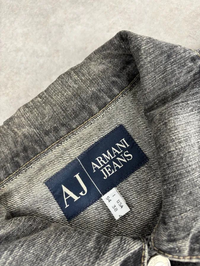 Armani 2000s Armani Faded Grey Light Denim Jacket Size US M / EU 48-50 / 2 - 7 Thumbnail