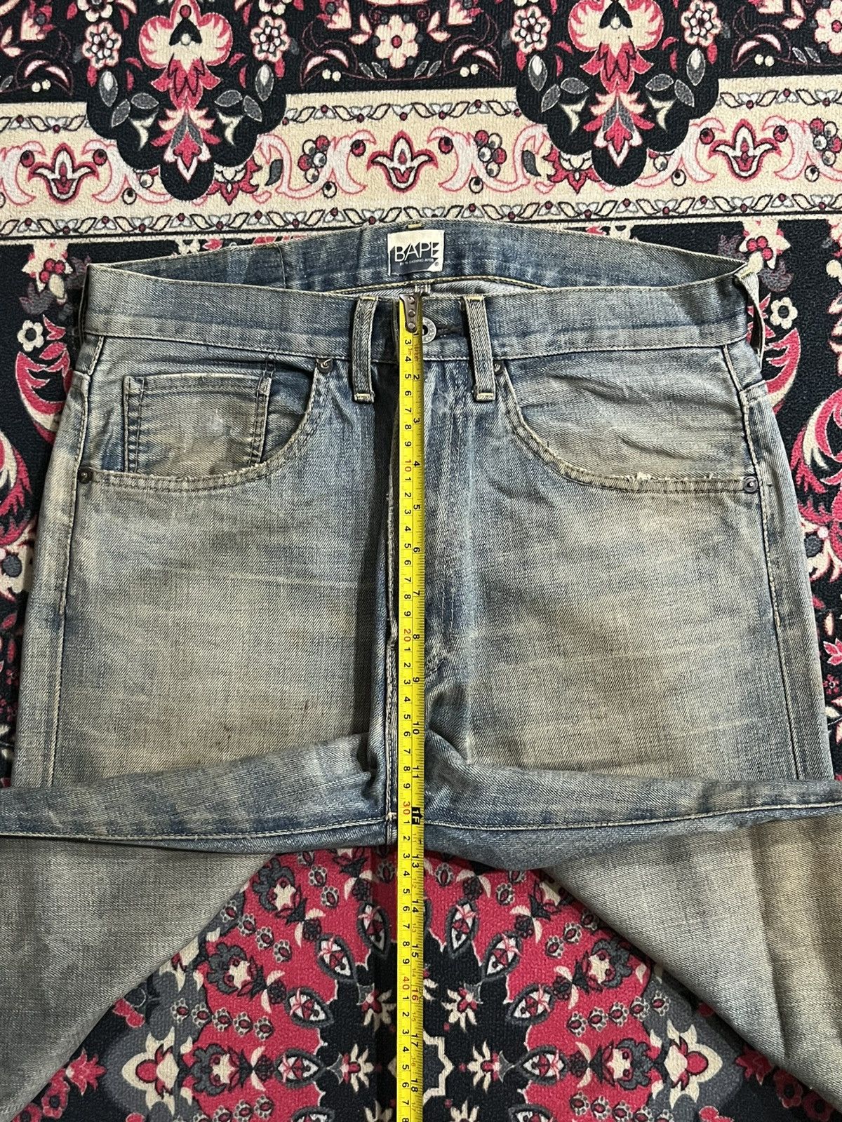 Bape Vintage A Bathing Ape BAPE Daicock Ape Head Ripped Jeans Size US 30 / EU 46 - 15 Thumbnail