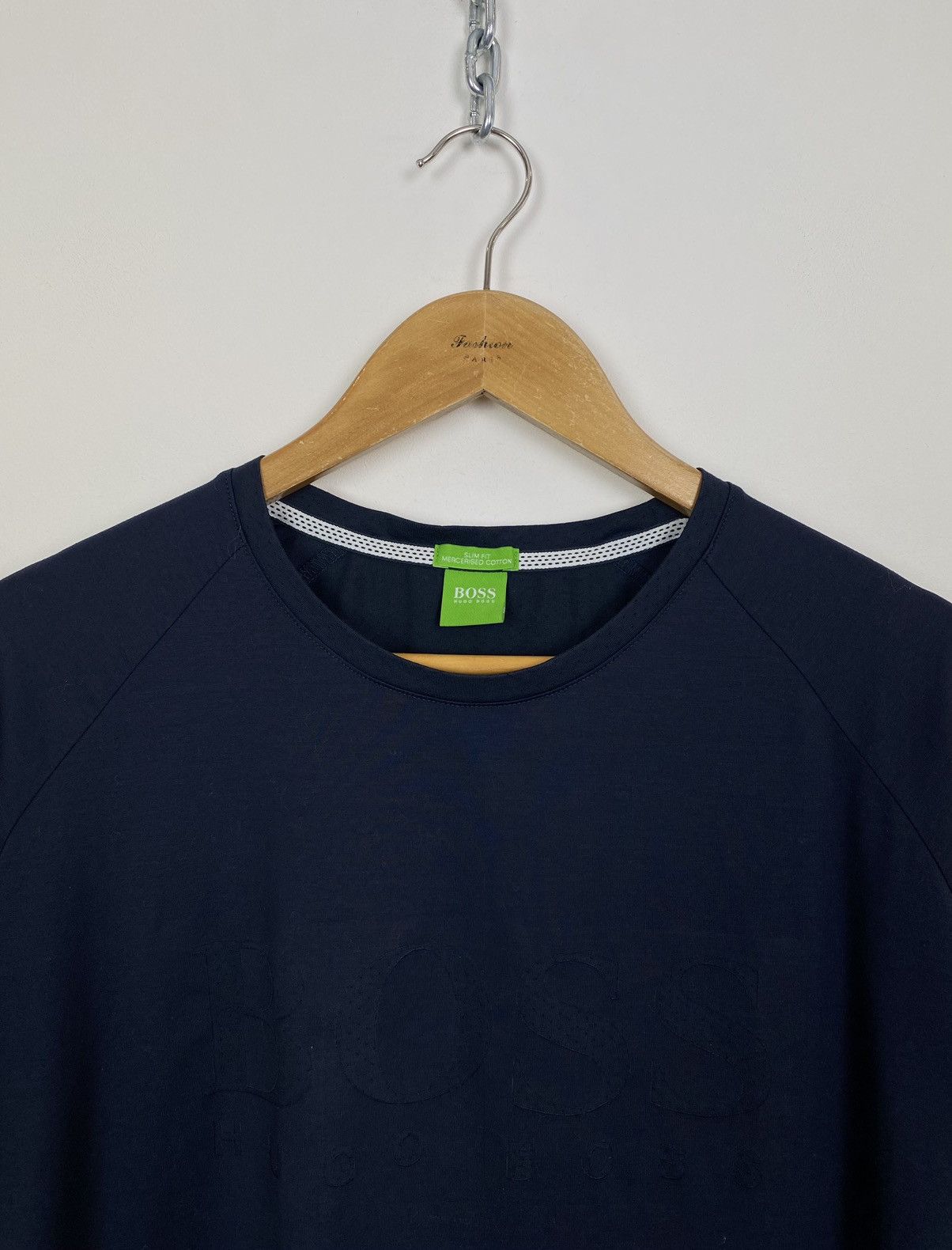 Hugo Boss Hugo Boss Slim Fit Cotton Short Sleeve T Shirt Blue Top Size US XXL / EU 58 / 5 - 2 Thumbnail