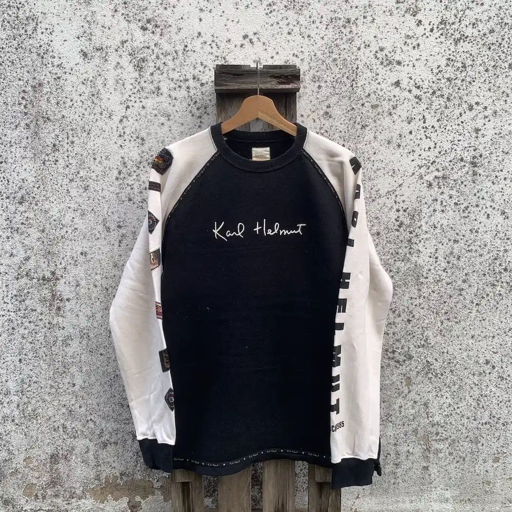 Karl Helmut × Vintage Karl Helmut x Pink House Crewneck Designer Sweater Pullover Size US L / EU 52-54 / 3 - 1 Thumbnail