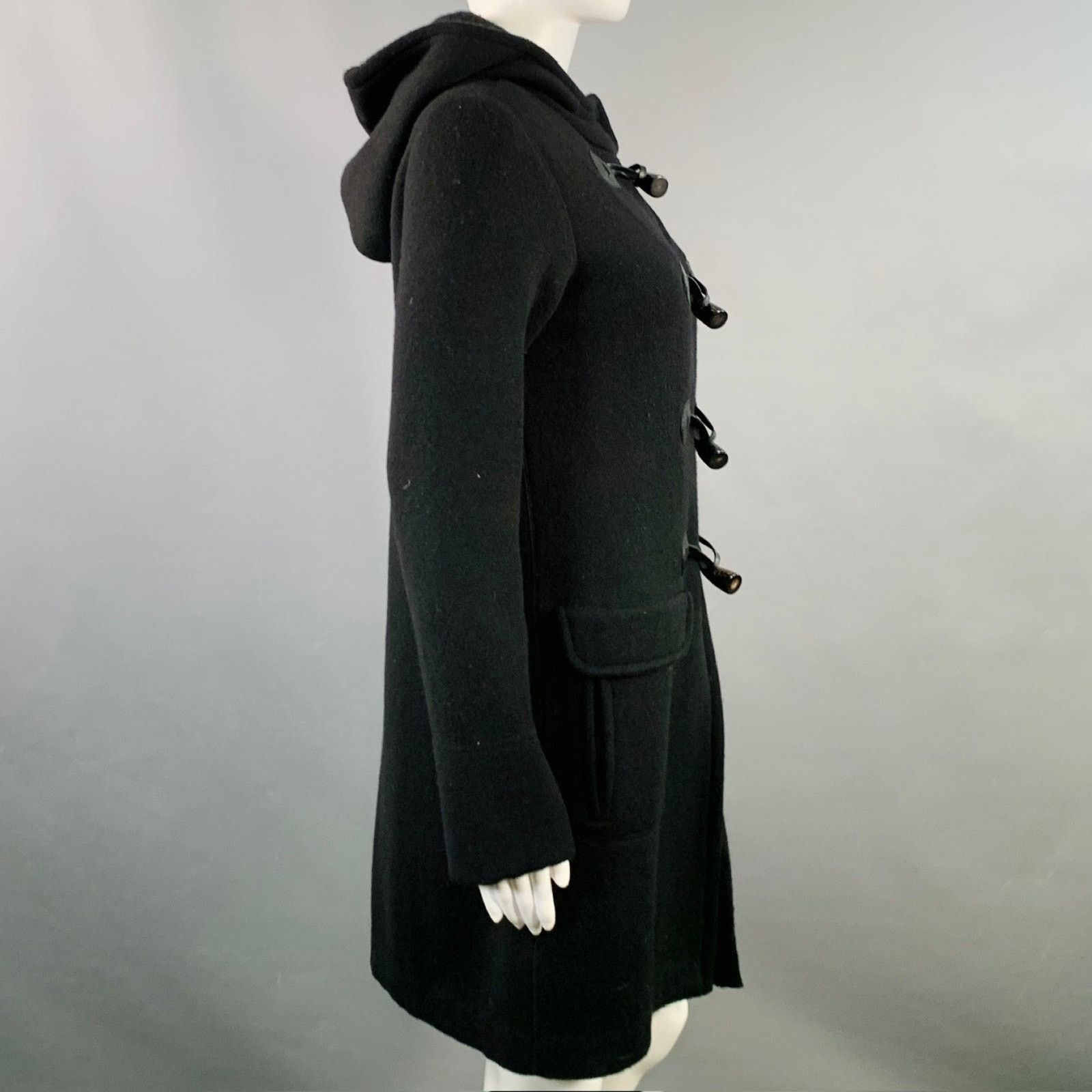 Other Size 4 Black Wool Cashmere Knit Hooded Toggle Closure Coat Size S / US 4 / IT 40 - 3 Thumbnail