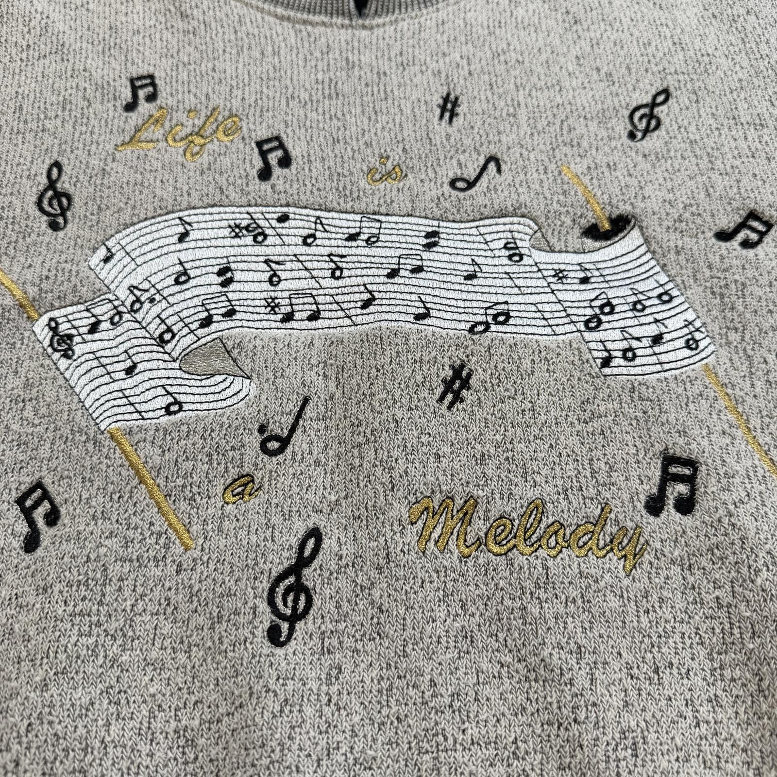 Other Vintage 90s BonWorth Music Notes Embroidered Crew Sweatshirt Size US M / EU 48-50 / 2 - 5 Thumbnail