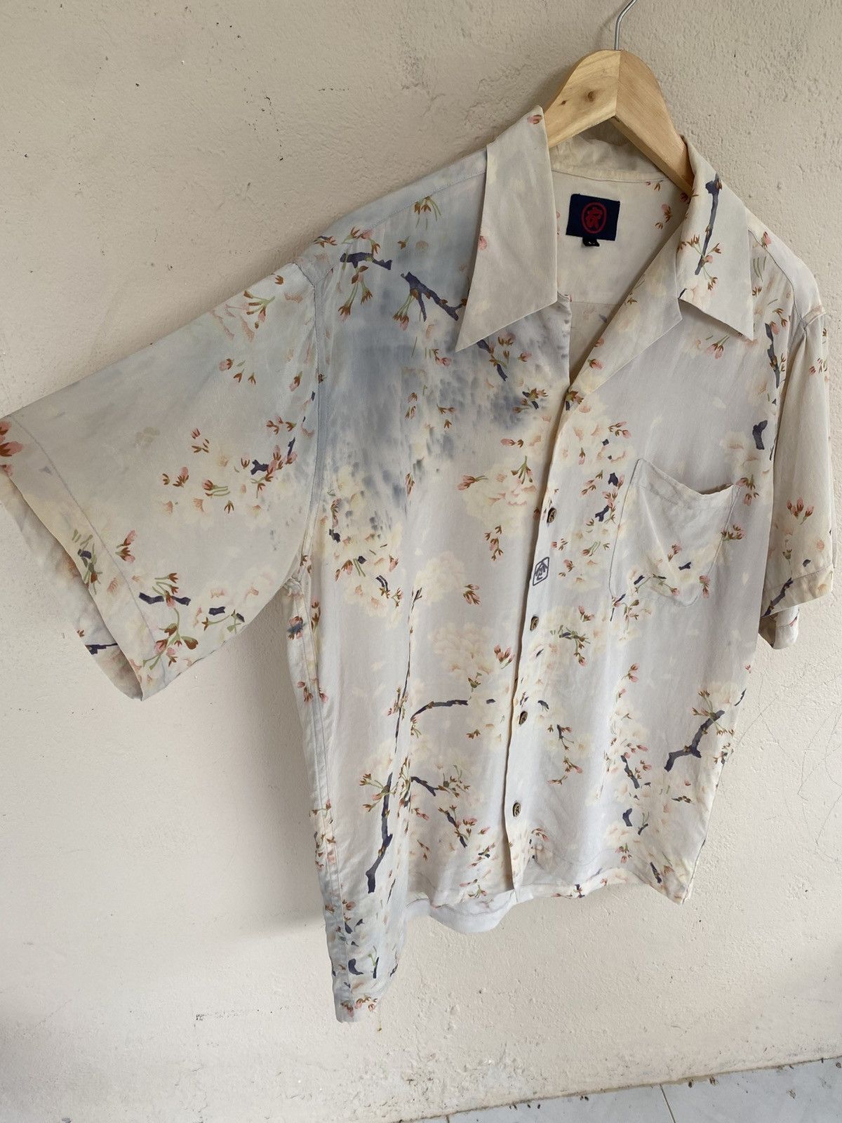Japanese Brand Coromool Silk Crepe Blossom Shirt Size US M / EU 48-50 / 2 - 3 Thumbnail