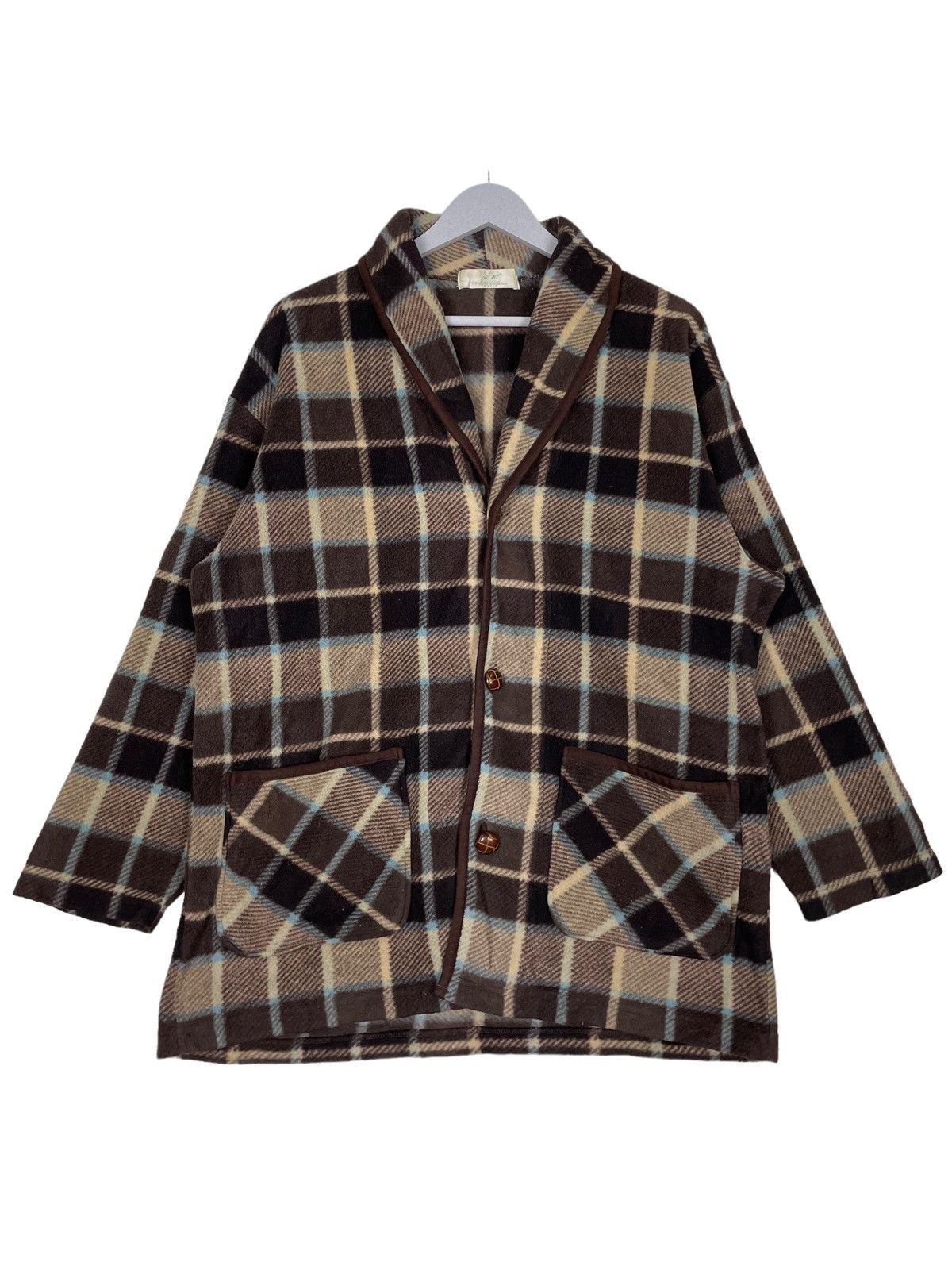 Pierre Balmain × Vintage 💥PIERRE BALMAIN CHECKED ROBE WEAR Size US L / EU 52-54 / 3 - 7 Thumbnail