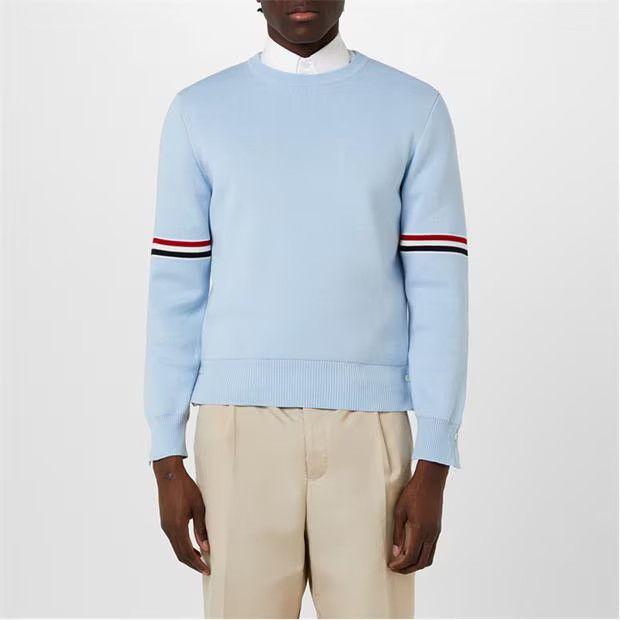 Thom Browne o1g2r1mq0724 Crew Neck Sweaters in Light Blue Size US S / EU 44-46 / 1 - 3 Thumbnail